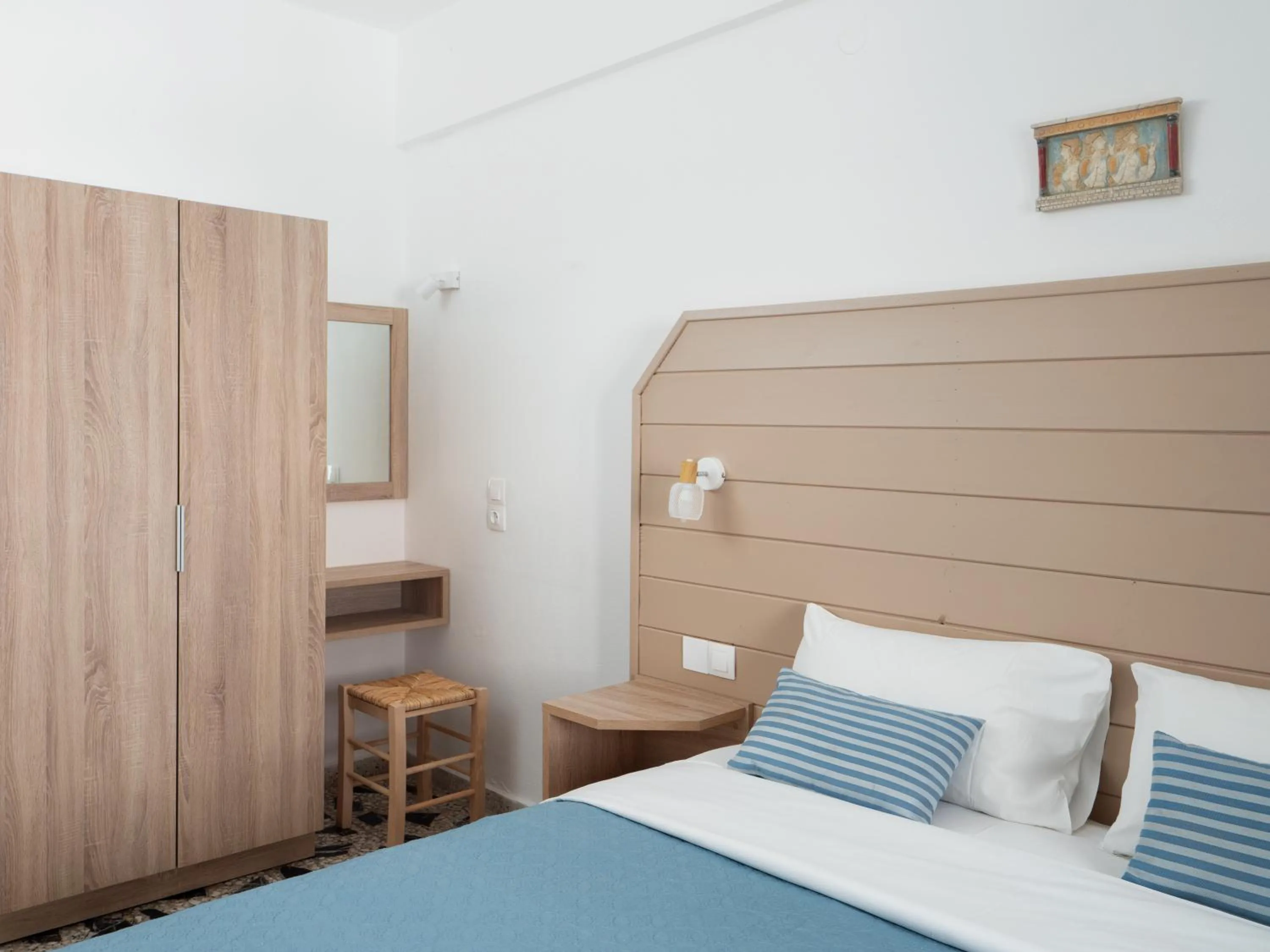 Bed in Spiros-Soula Family Hotel & Apartments
