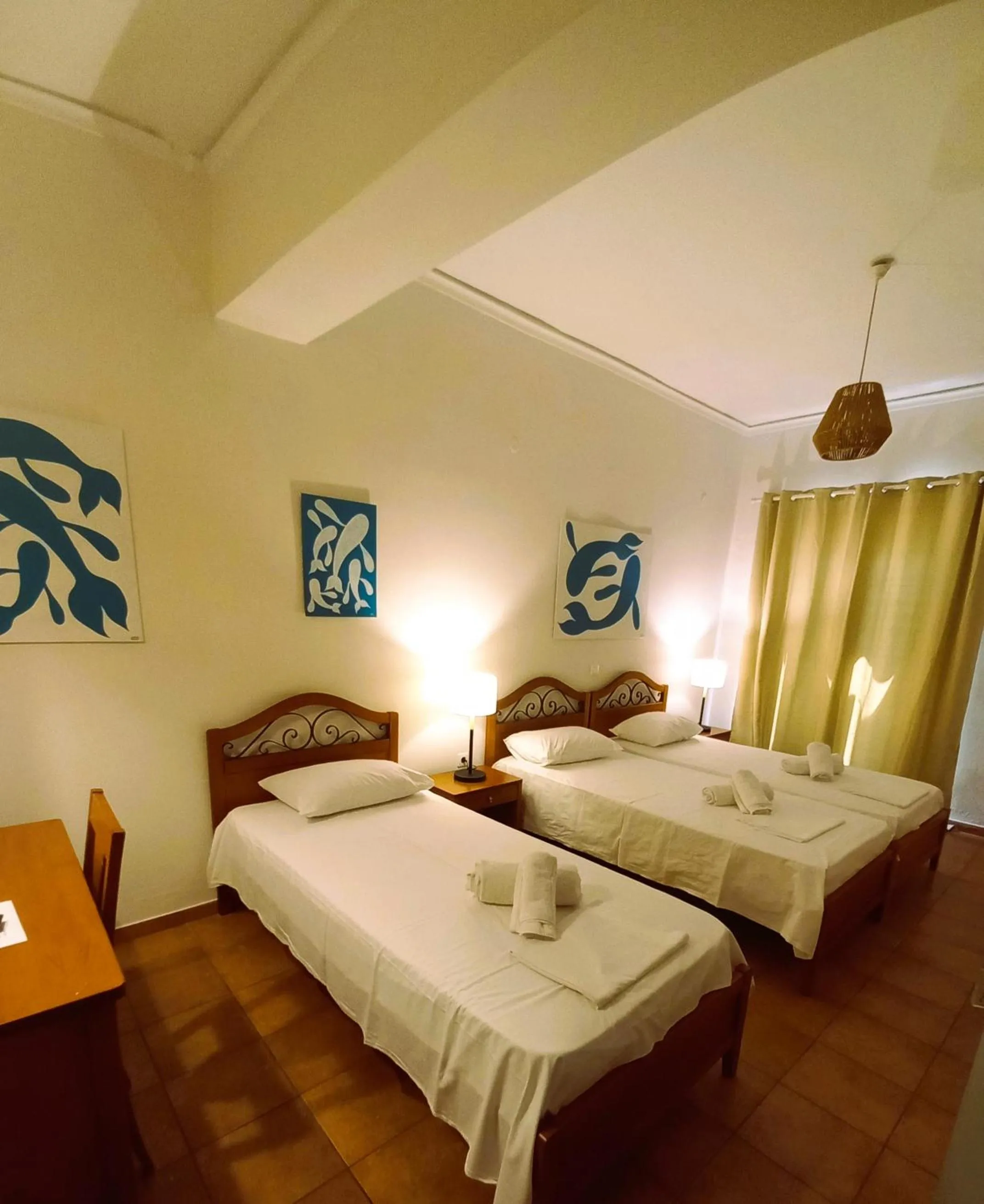 Bed in A Hotel Faros