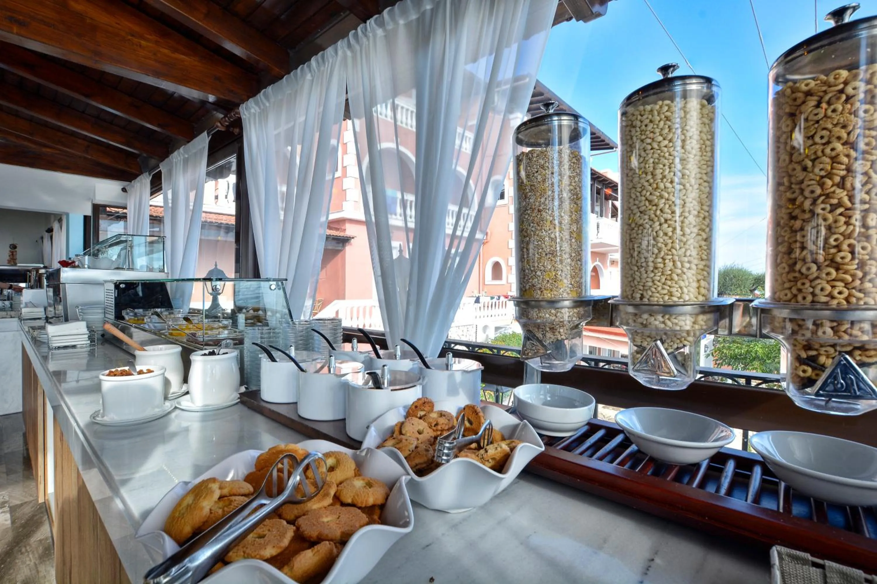 Buffet breakfast in Lido Corfu Sun Hotel 4 Stars All-inclusive