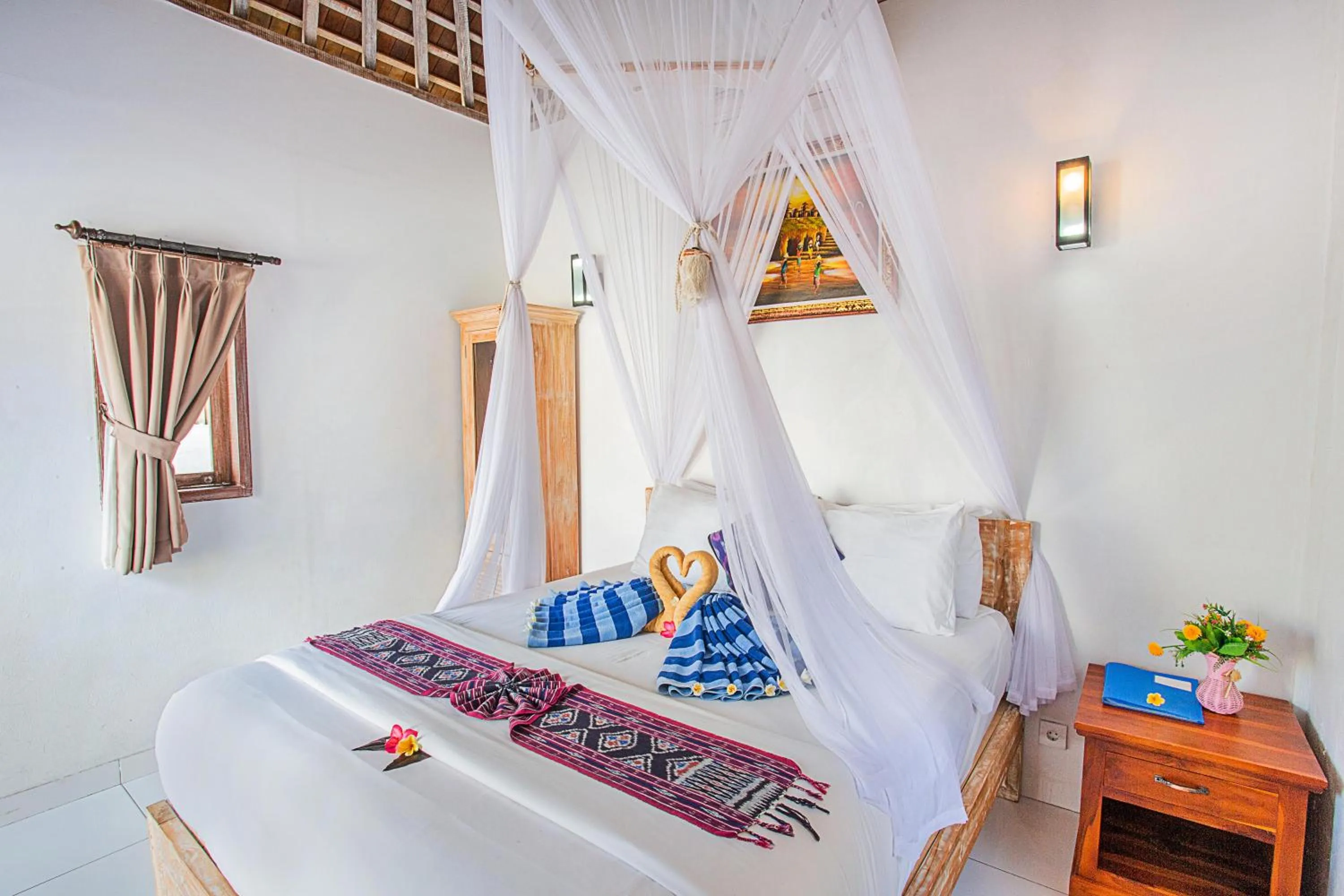 Bed in Svaha Private Villas Ceningan