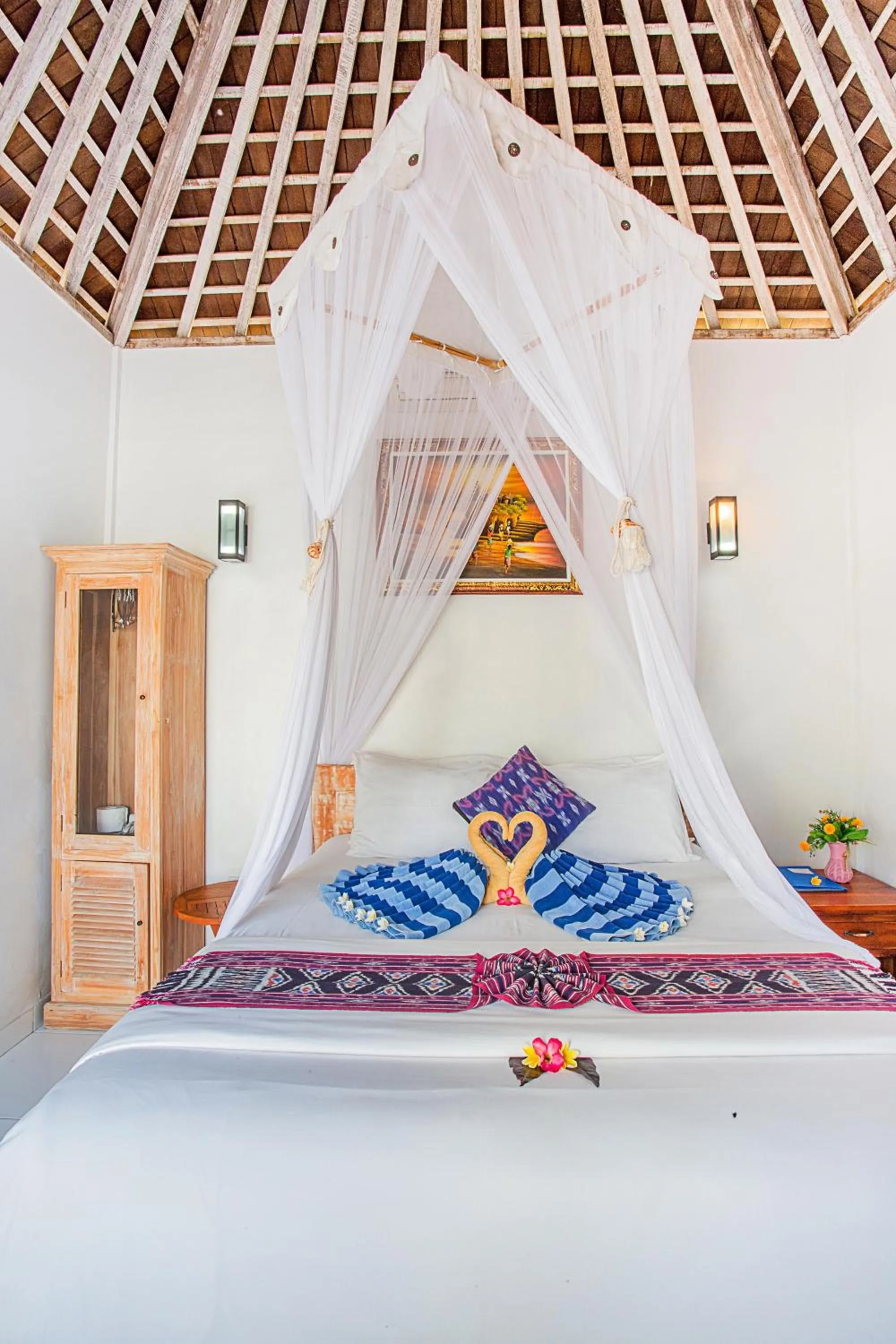 Bed in Svaha Private Villas Ceningan