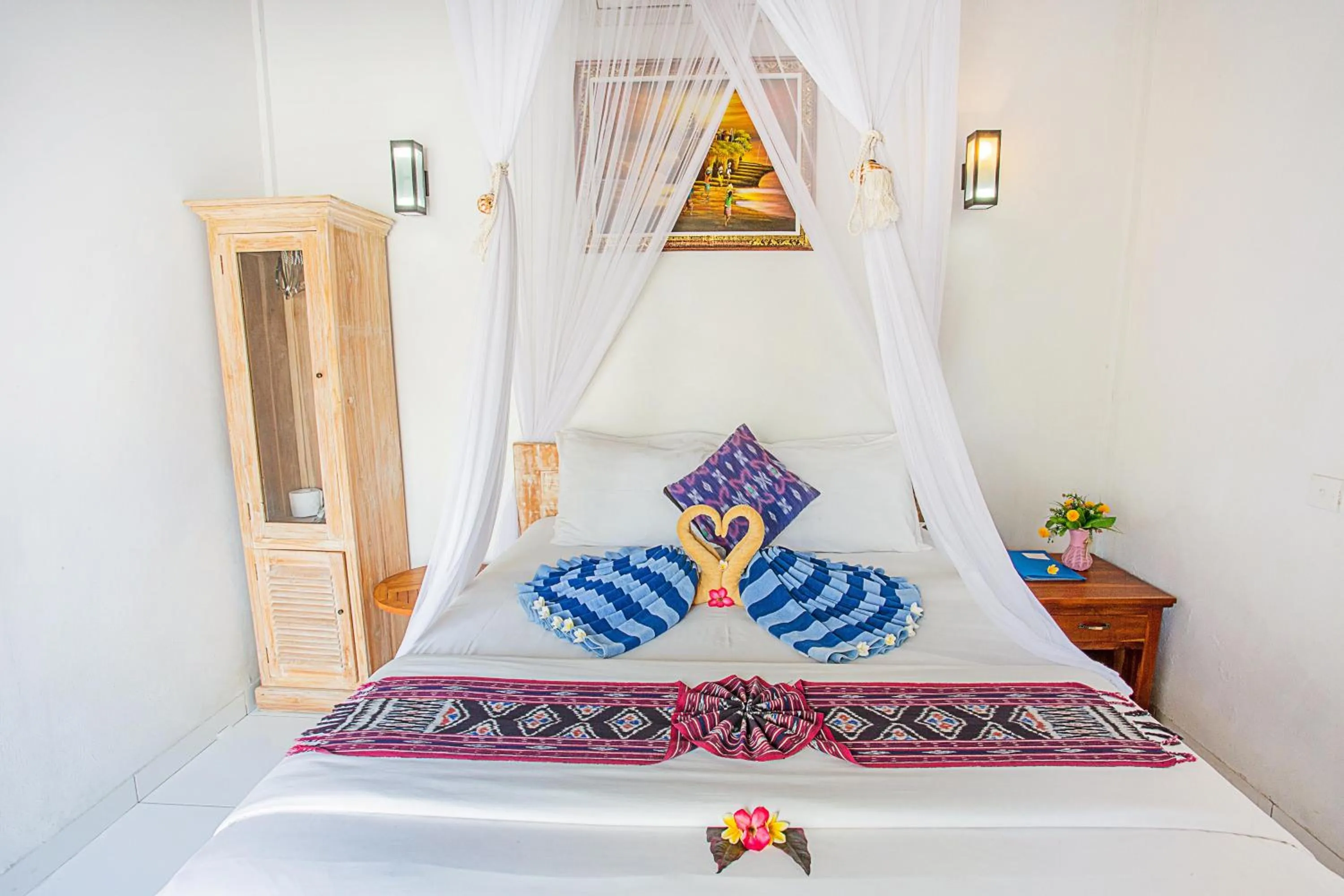 Bed in Svaha Private Villas Ceningan