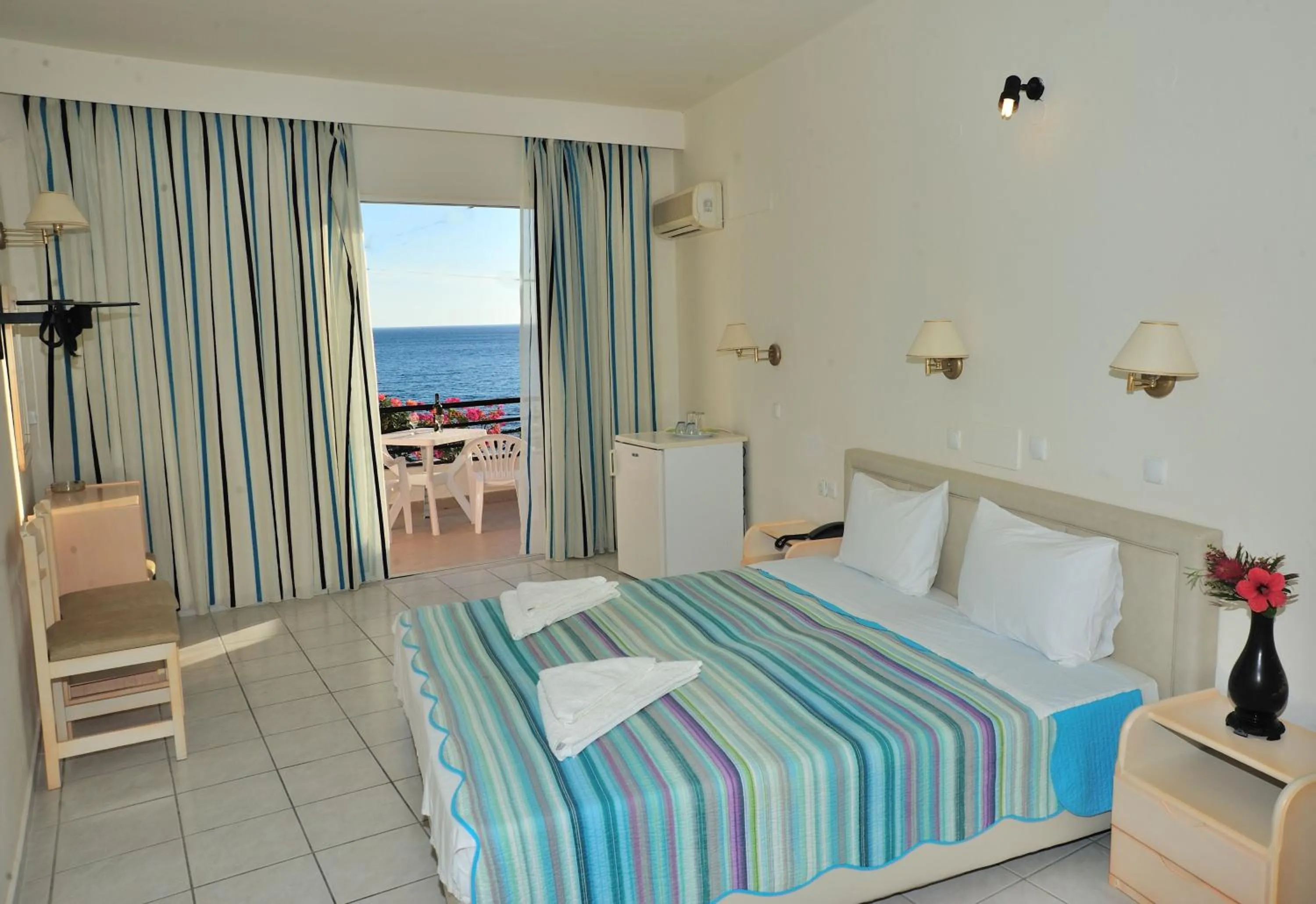 Bed in Creta Mare Hotel