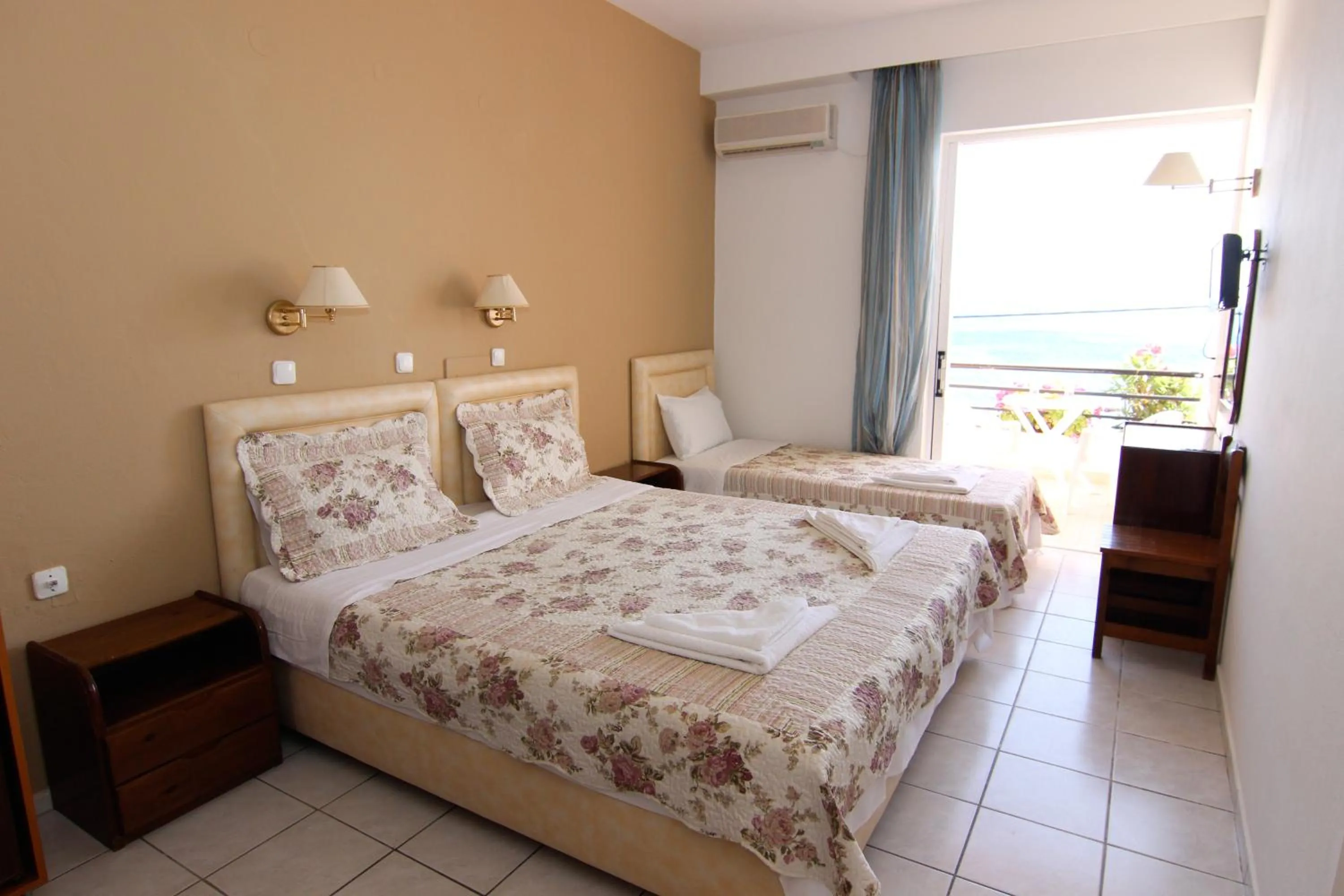 Bed in Creta Mare Hotel