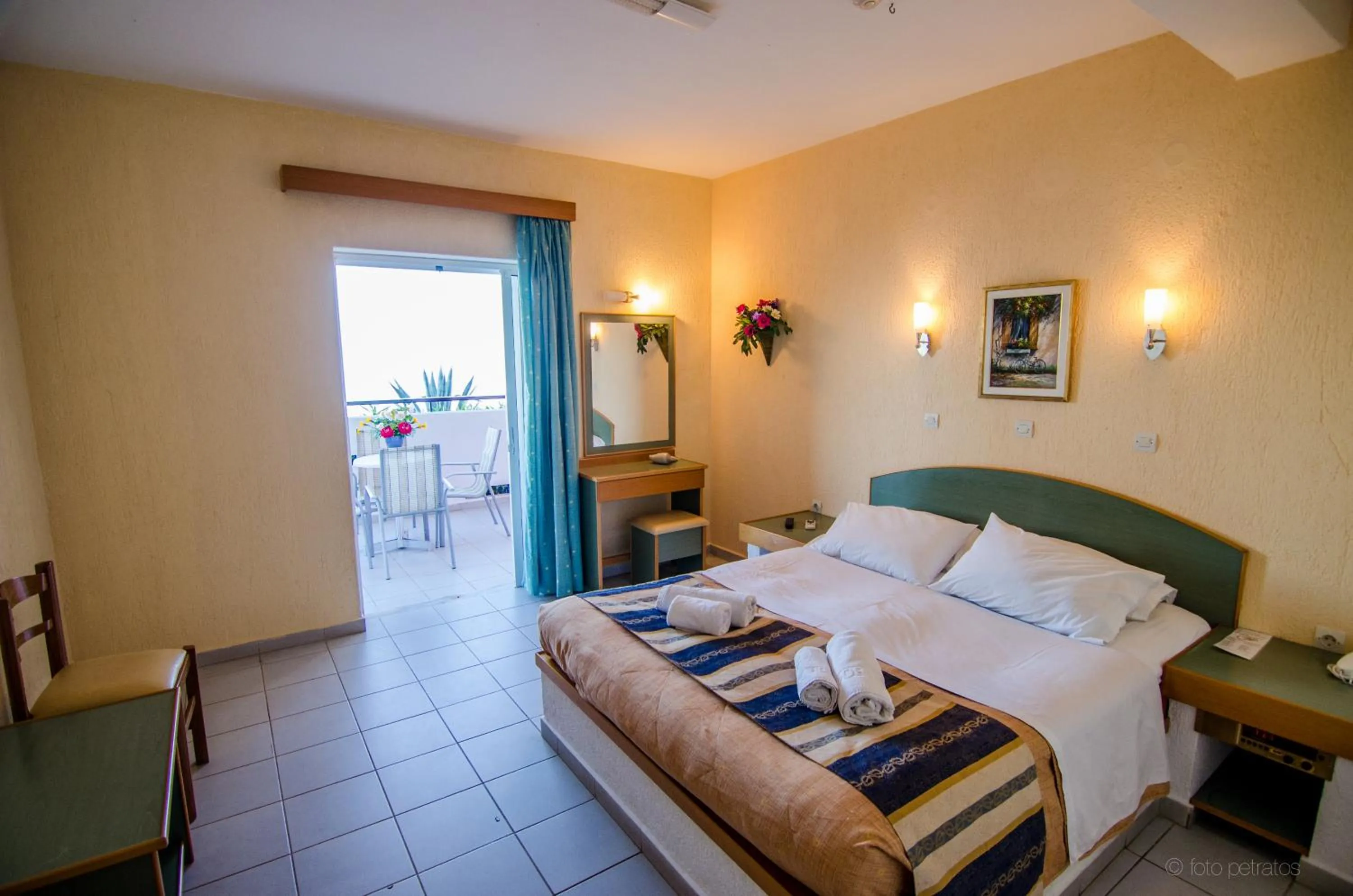 Photo of the whole room, Bed in Porto Skala Village Hotel