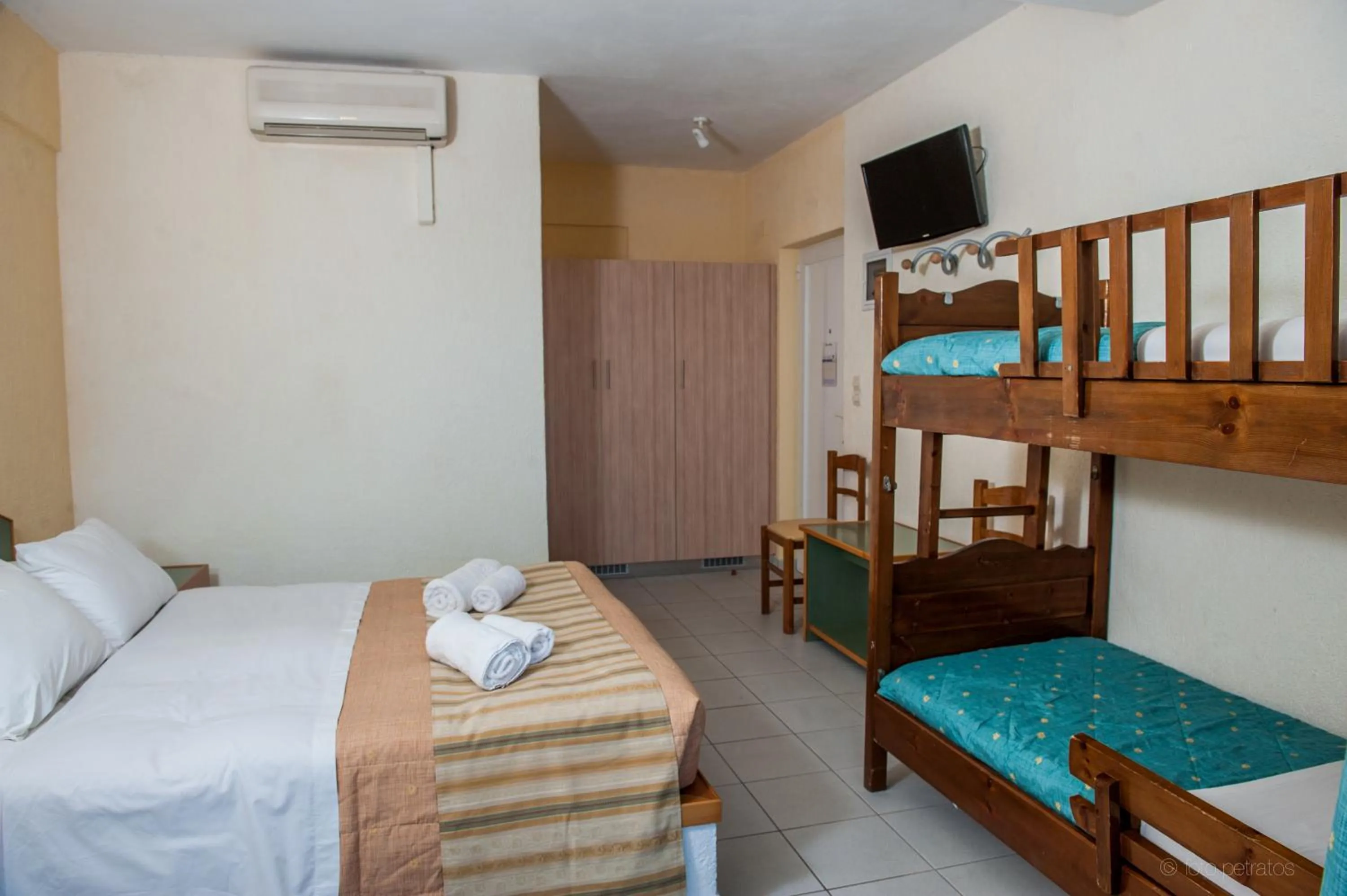Photo of the whole room, Bed in Porto Skala Village Hotel