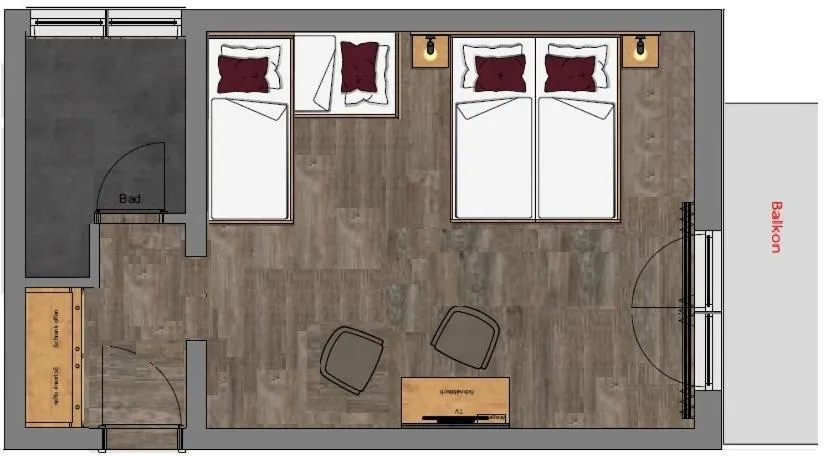 Floor plan in Hotel & Restaurant "Am Obstgarten"