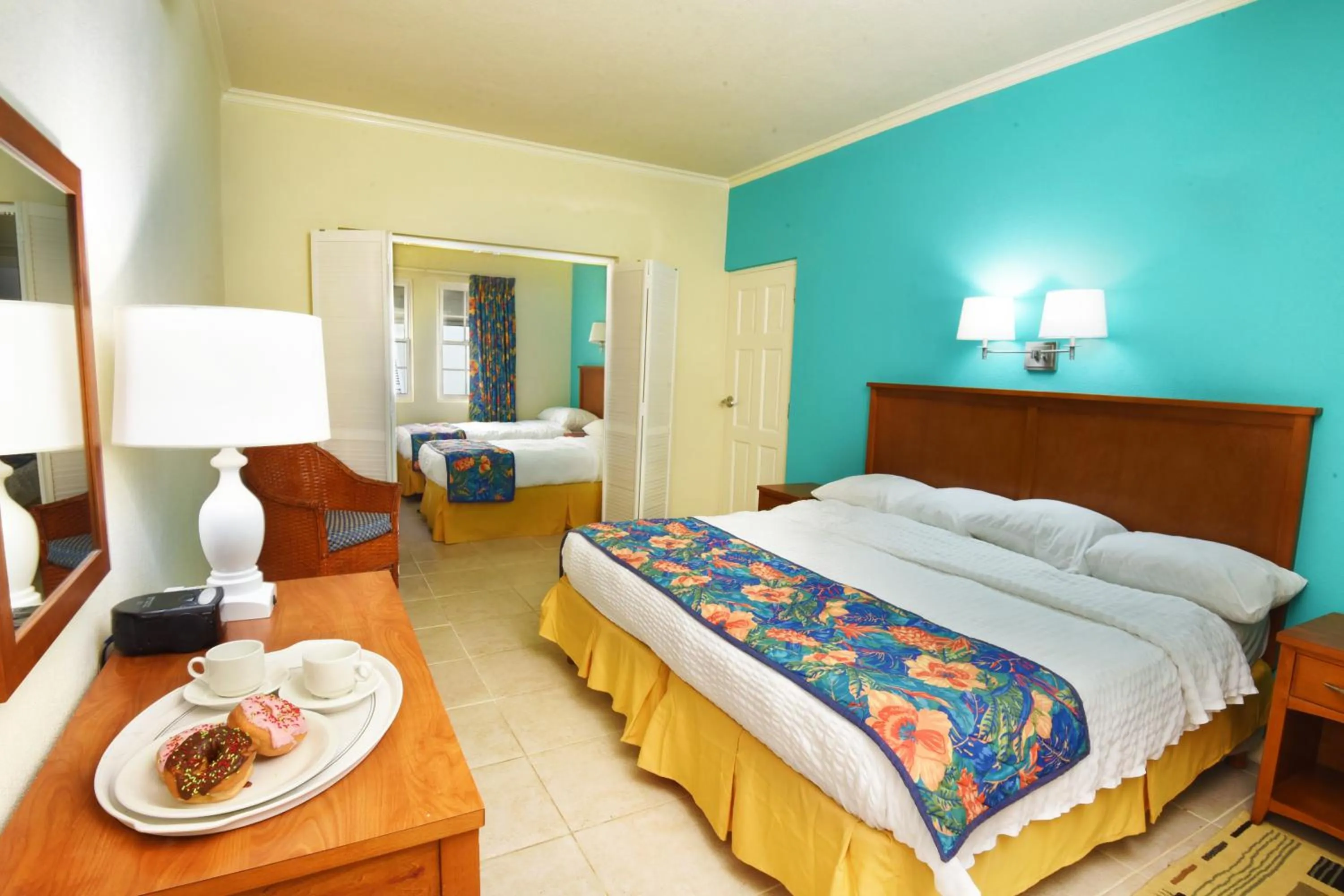 Bed in Blue Orchids Beach Hotel