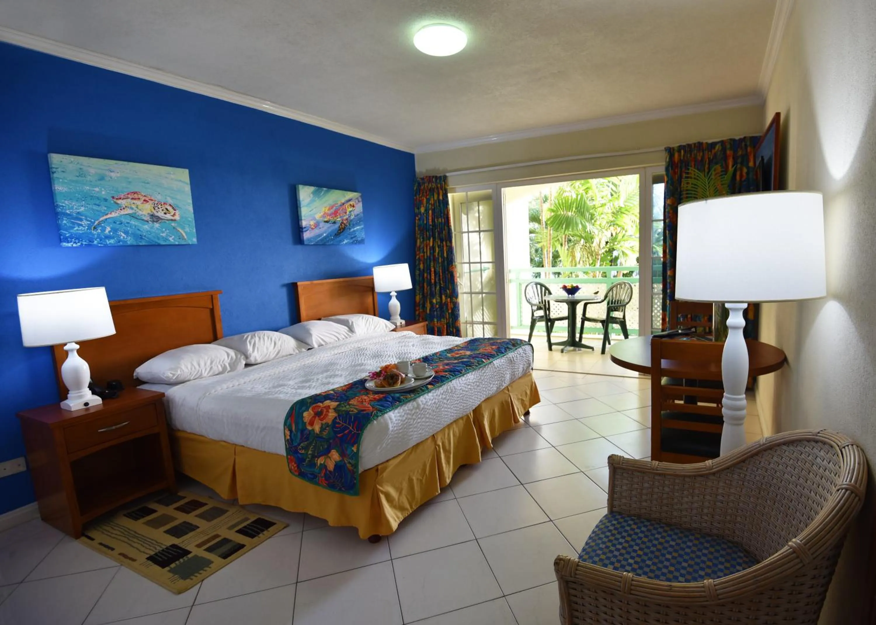 Bed in Blue Orchids Beach Hotel