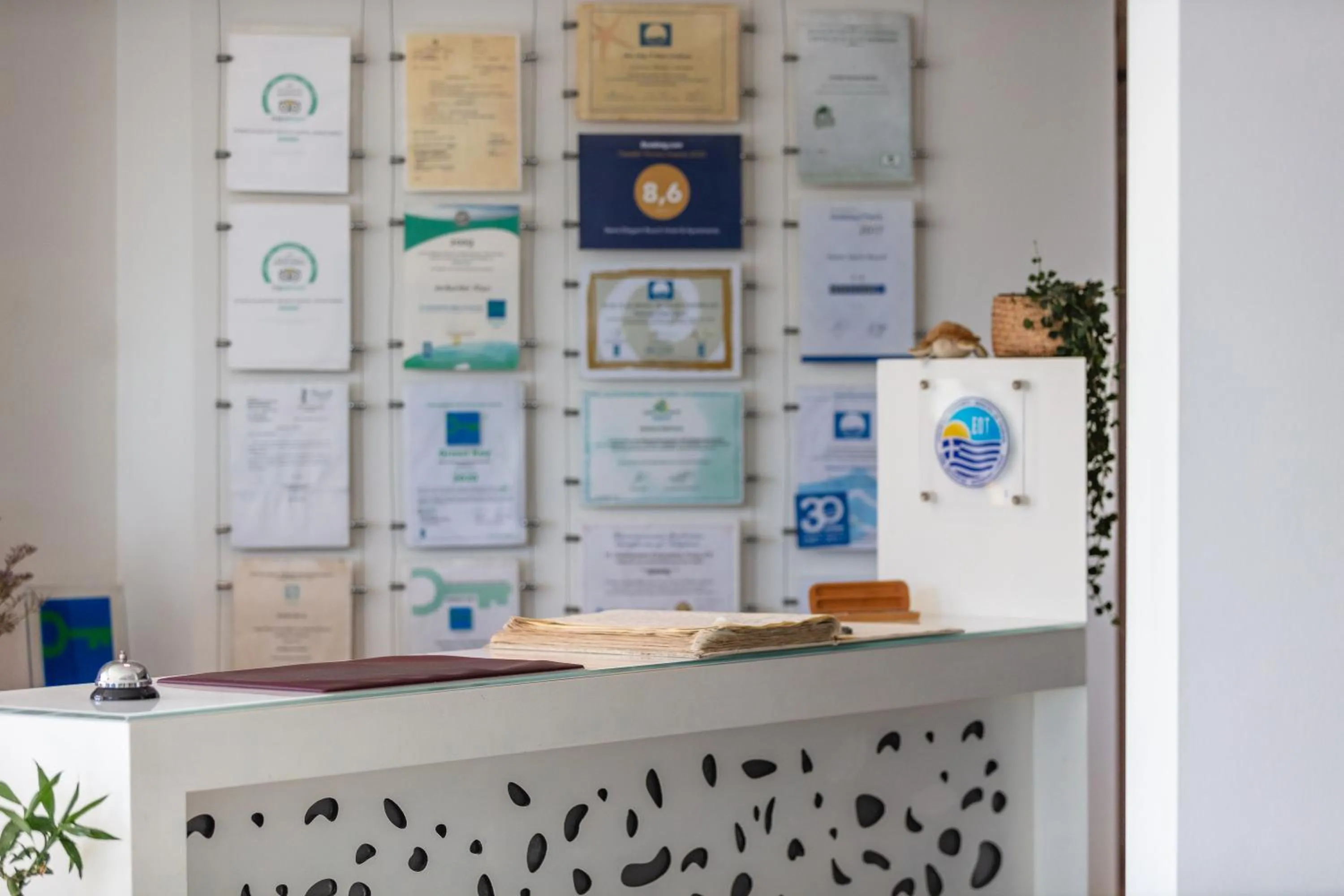 Certificate/Award in Steris Elegant Beach Hotel