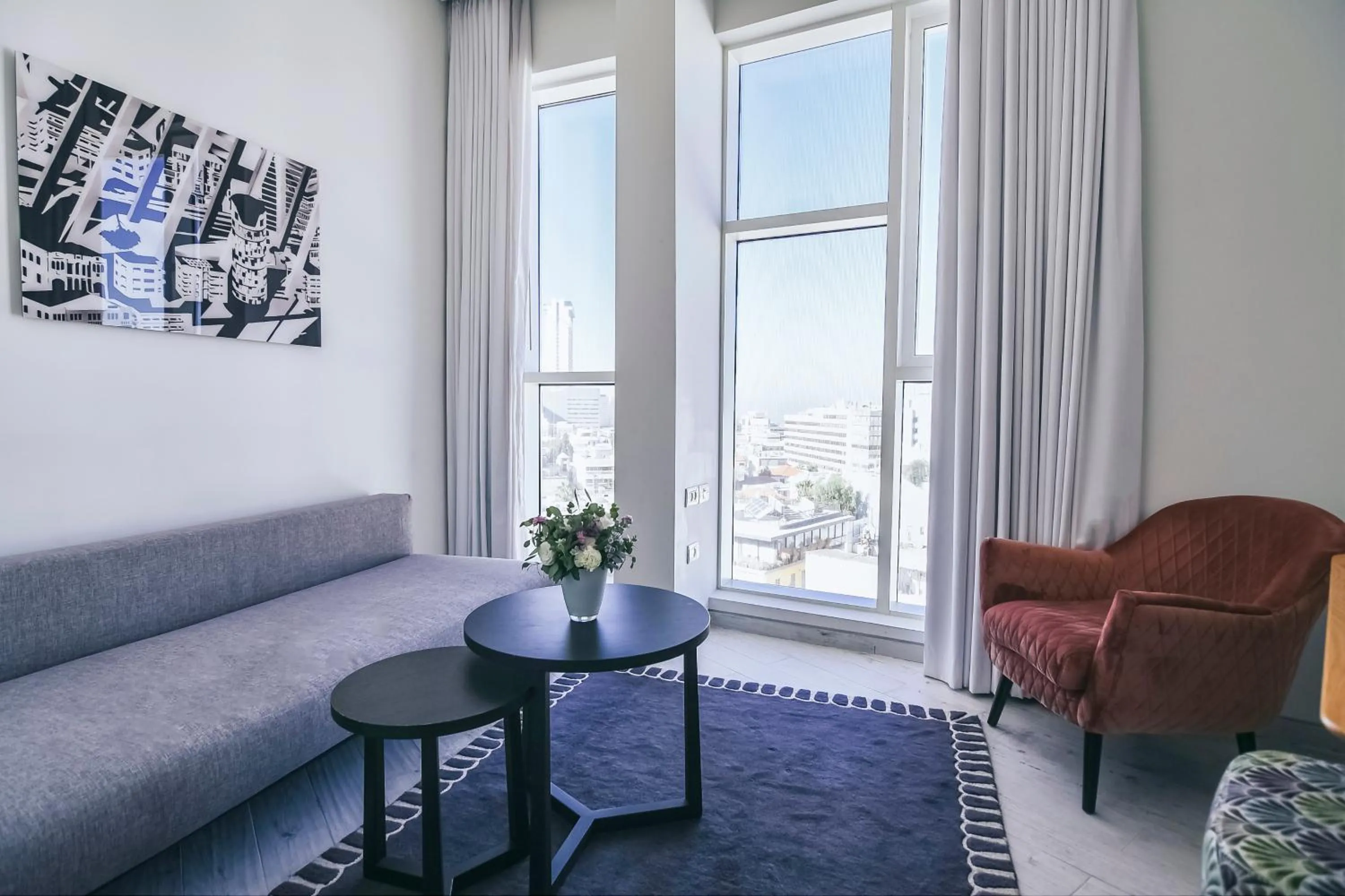 Seating area in 65 Hotel, Rothschild Tel Aviv - an Atlas Boutique Hotel