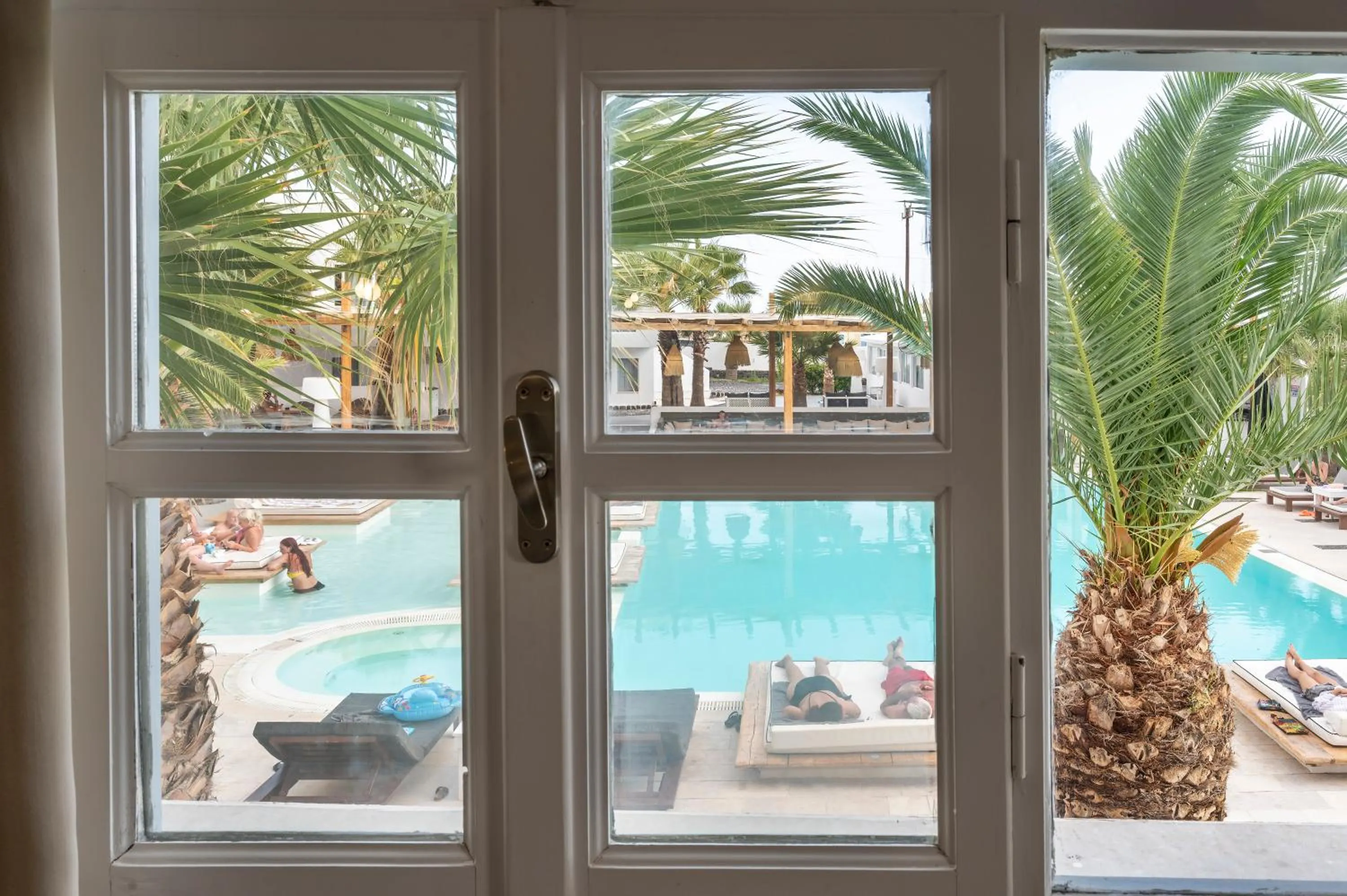 Pool view in Smy Mediterranean White Santorini