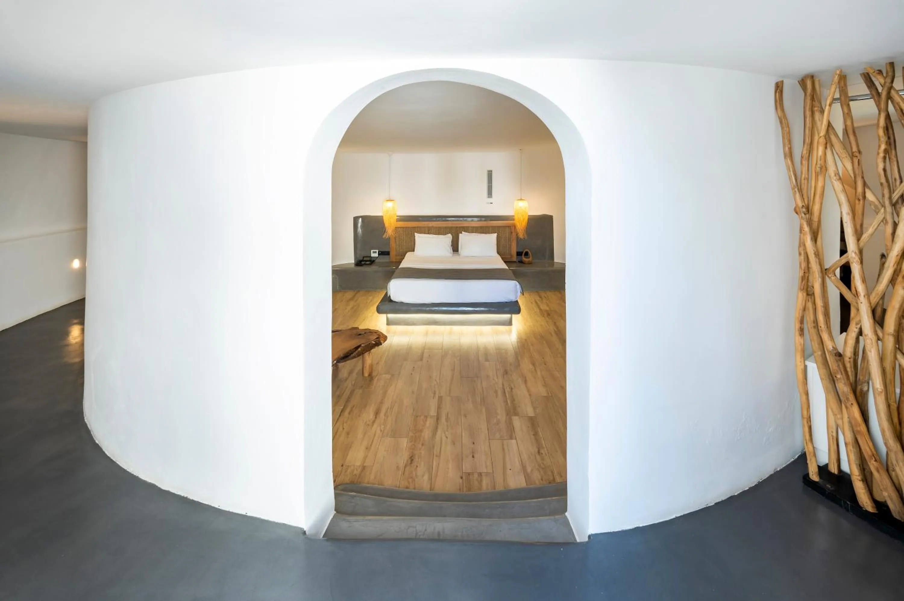 Bedroom, Bed in Smy Mediterranean White Santorini