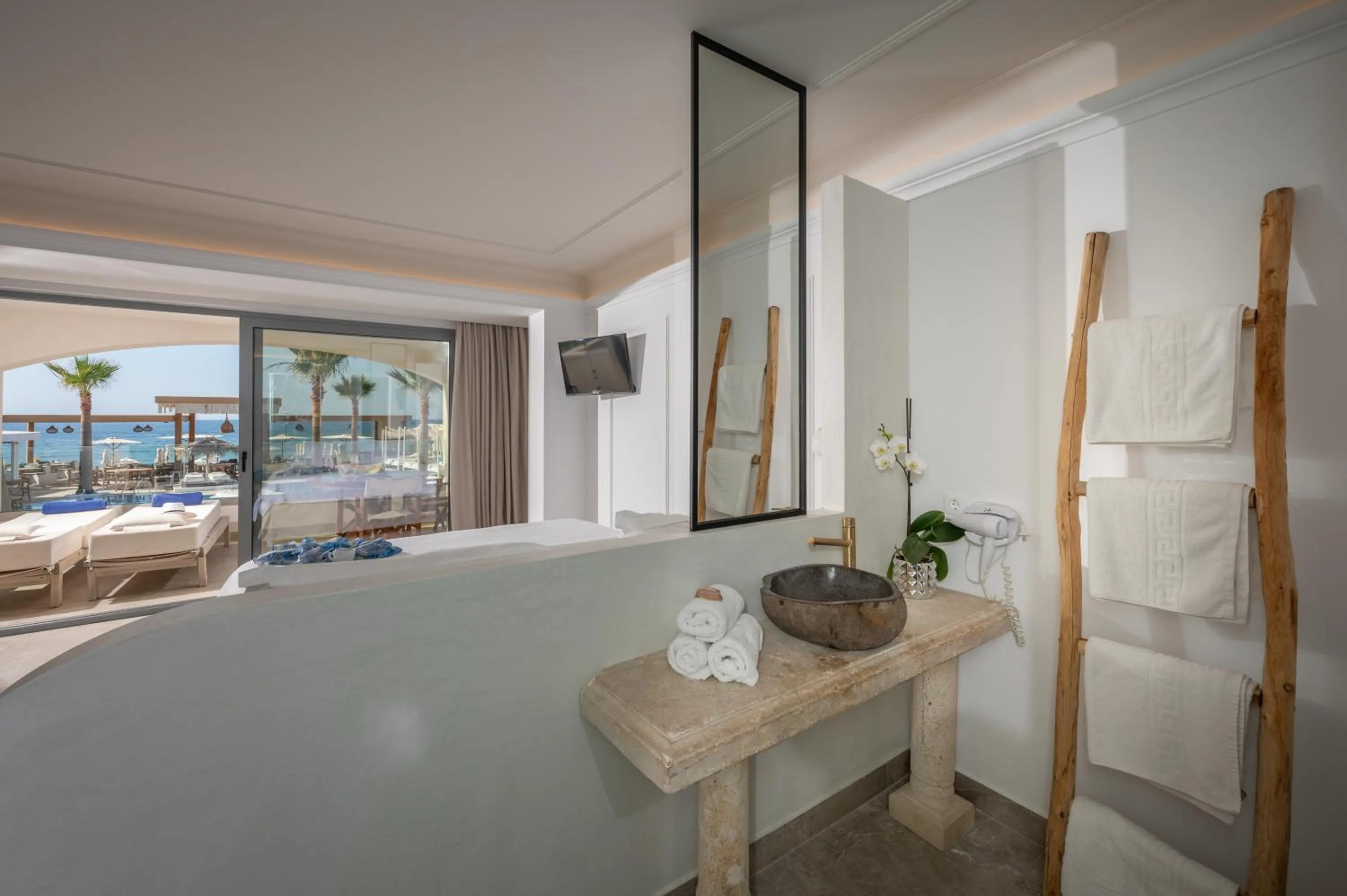 Bed in Parthenis Beach, Suites by the Sea