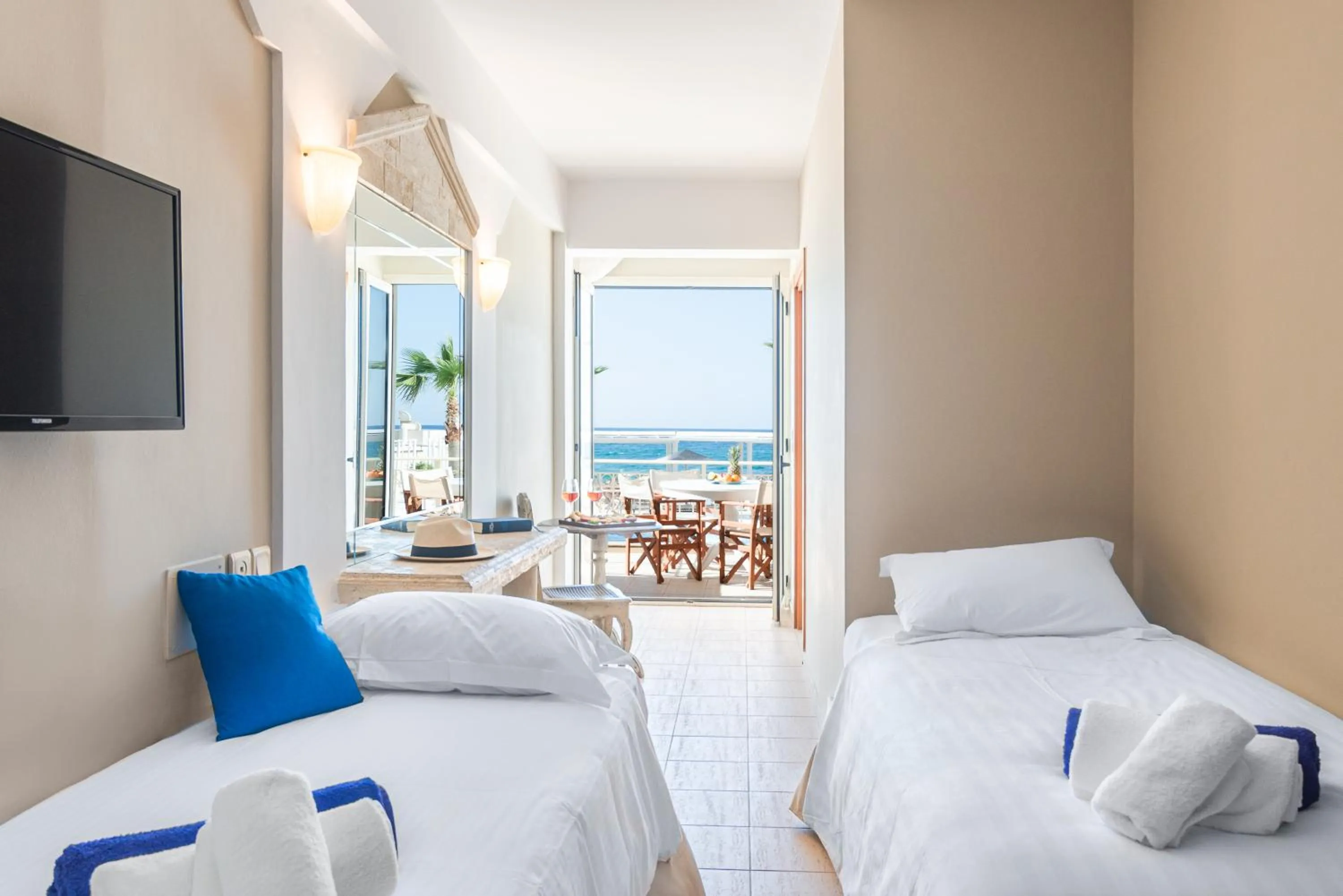 Bed in Parthenis Beach, Suites by the Sea