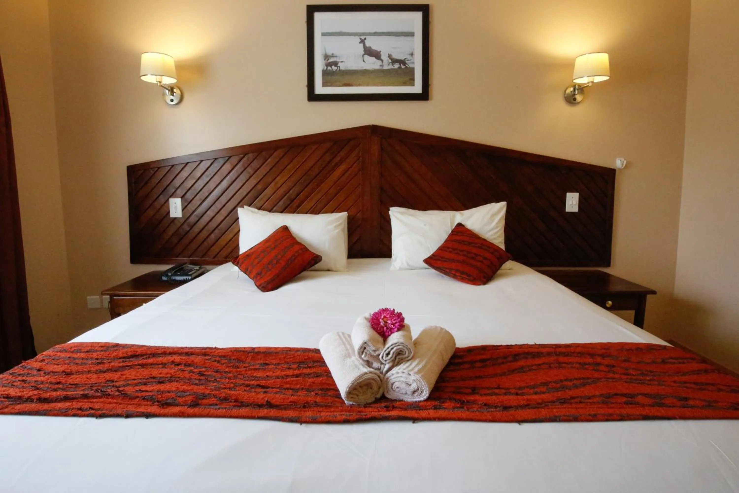 Bed in Maun Lodge