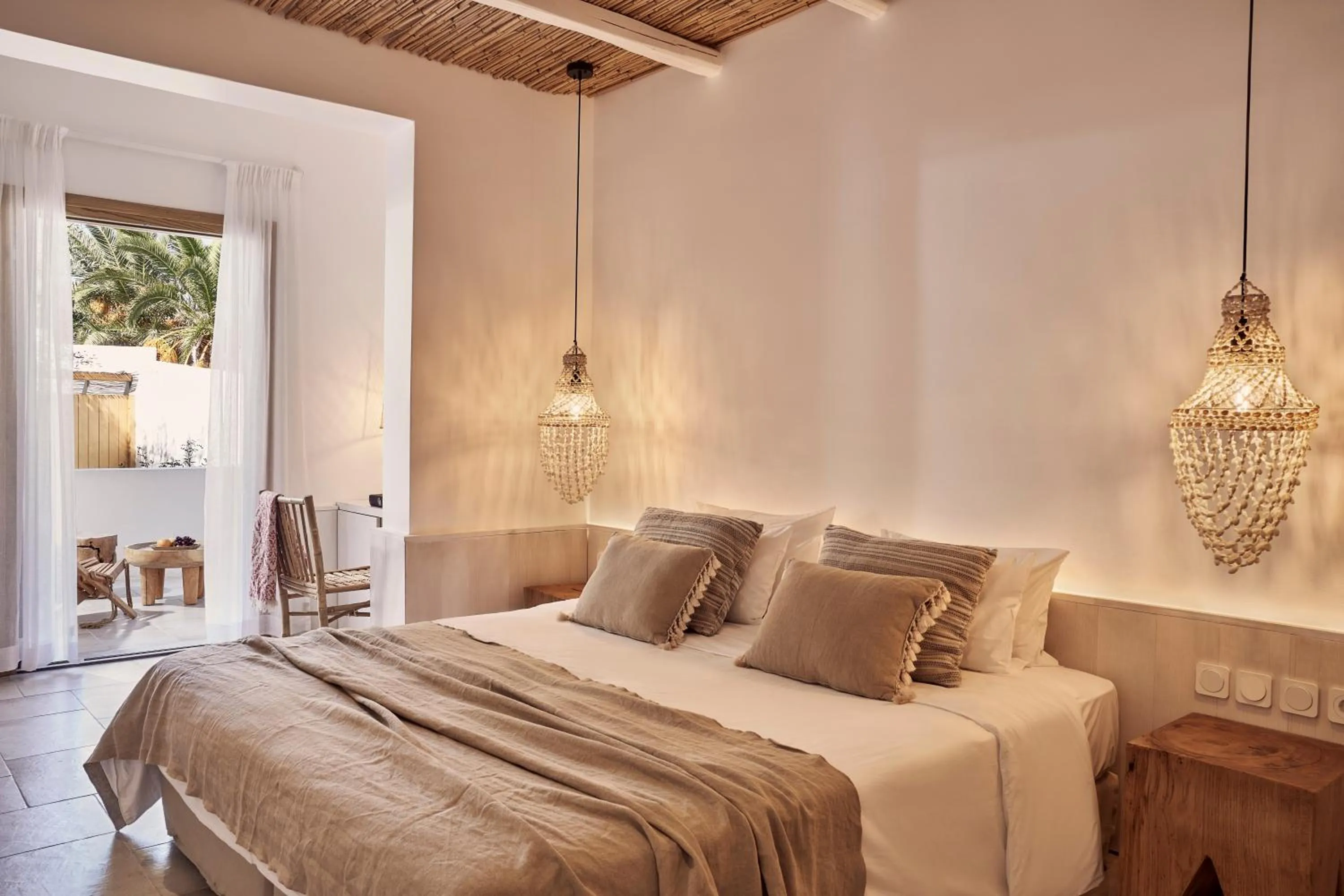 Bedroom, Bed in Dionysos Seaside Resort Ios