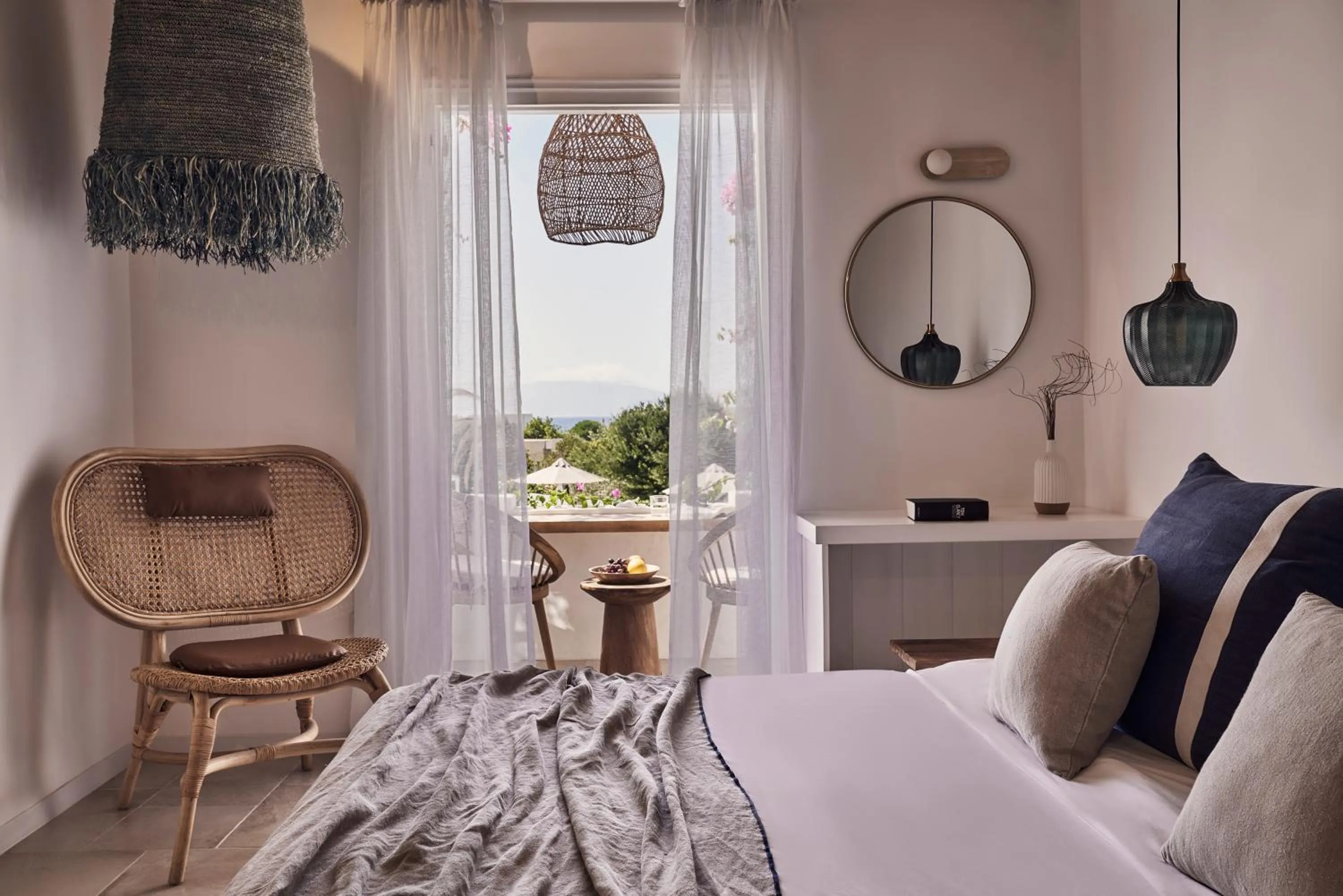 Bed in Dionysos Seaside Resort Ios