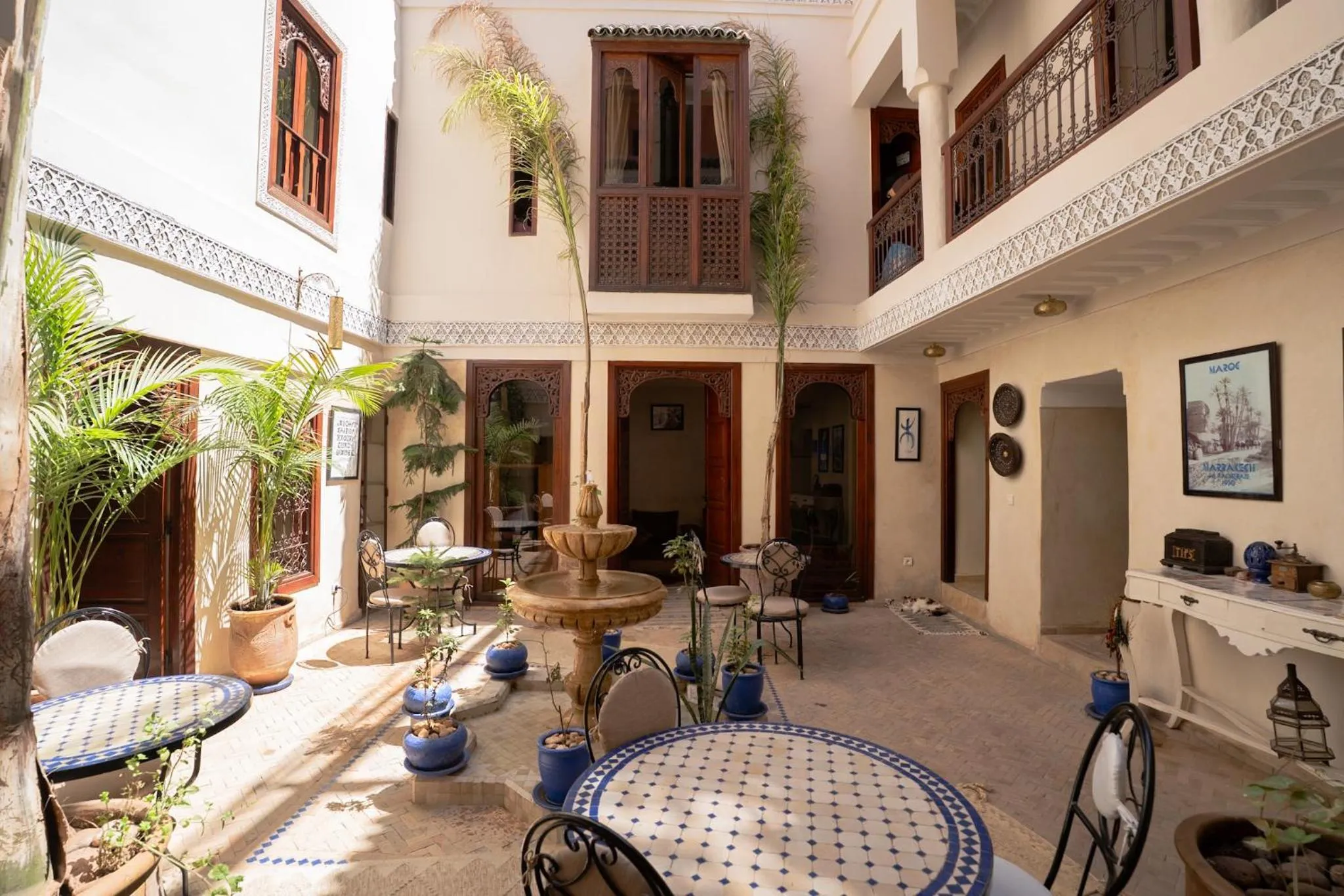 Seating area in Riad Chams Marrakech
