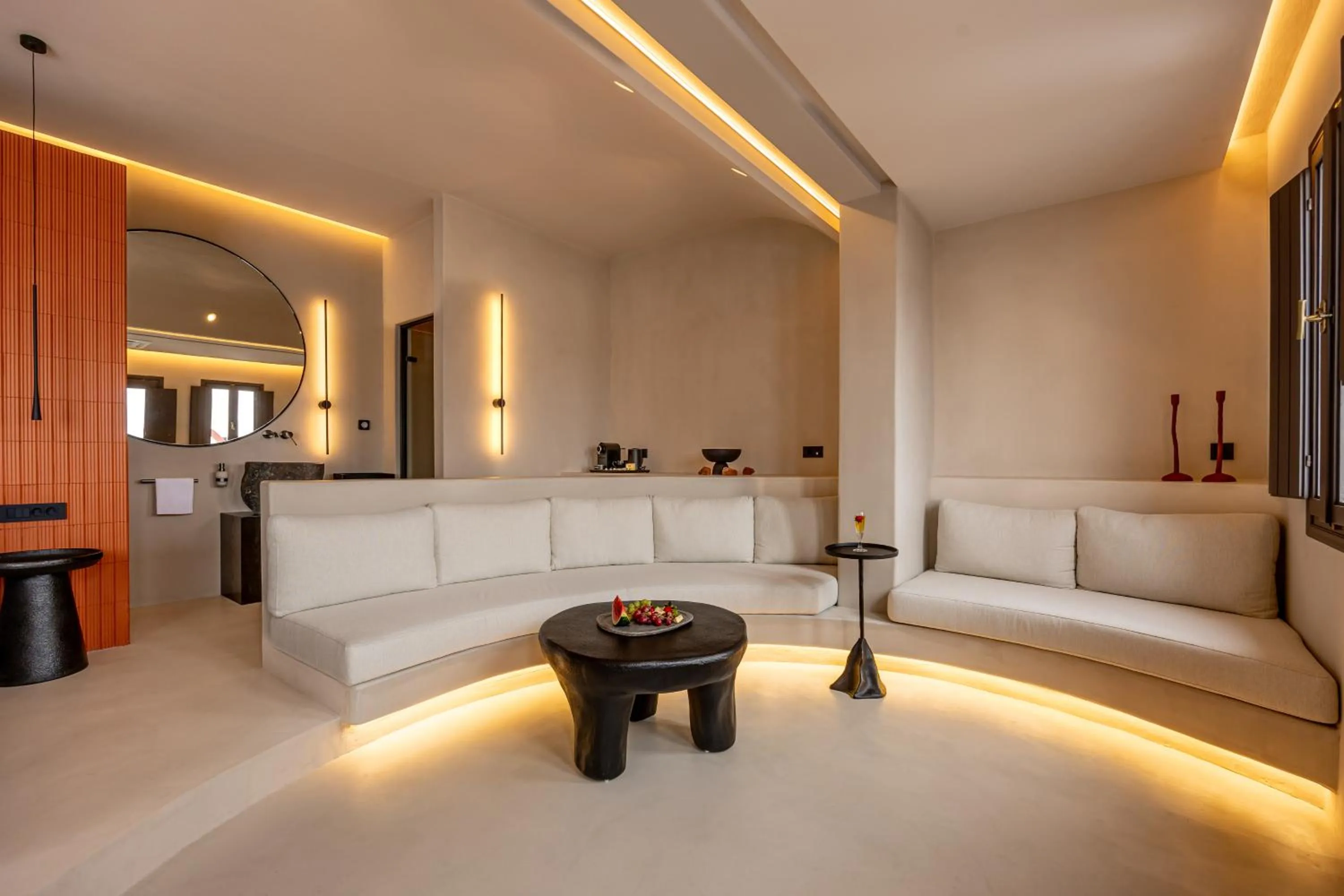 Seating area in Caldera's Memories