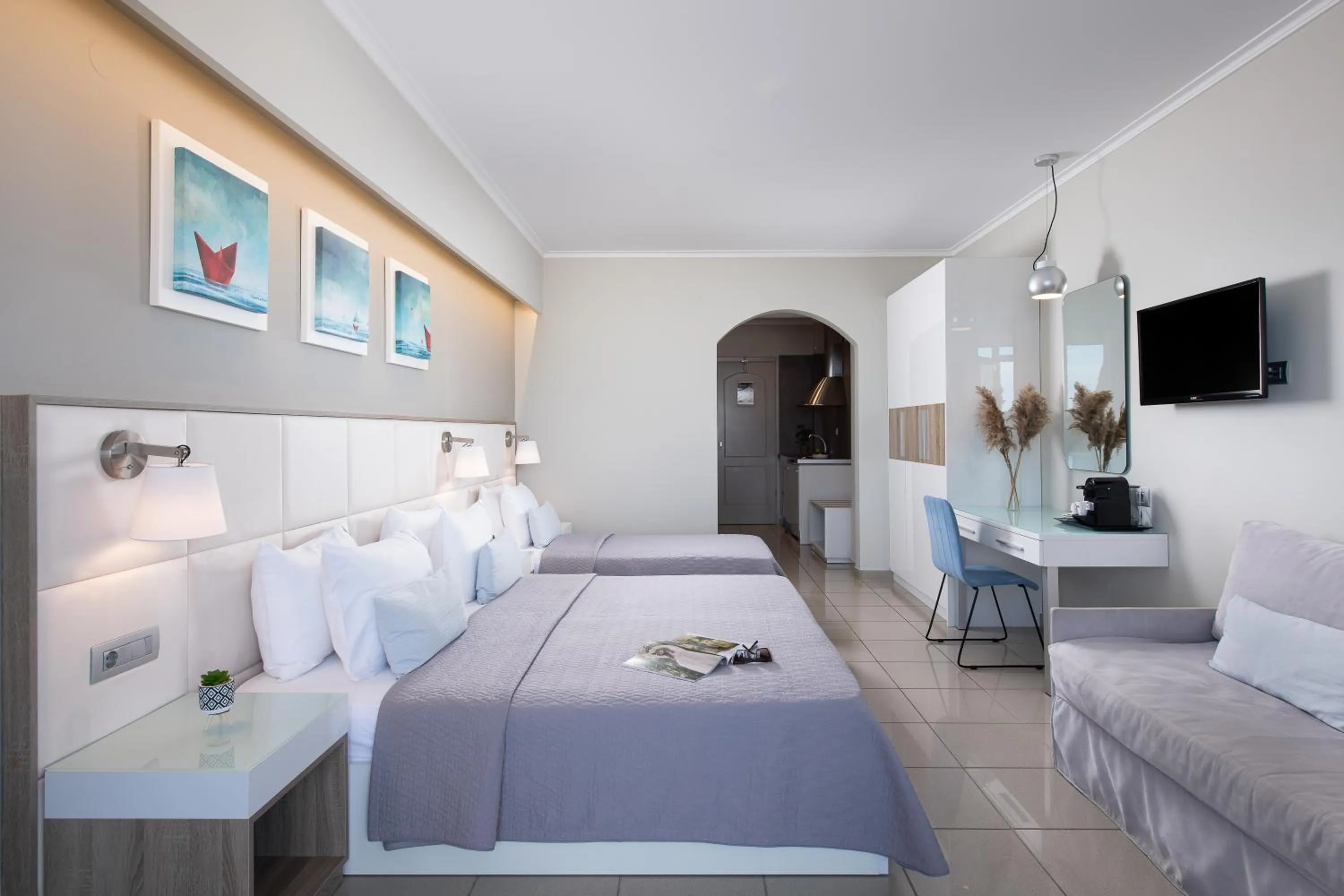 Bed in Olympic Star Beach Hotel