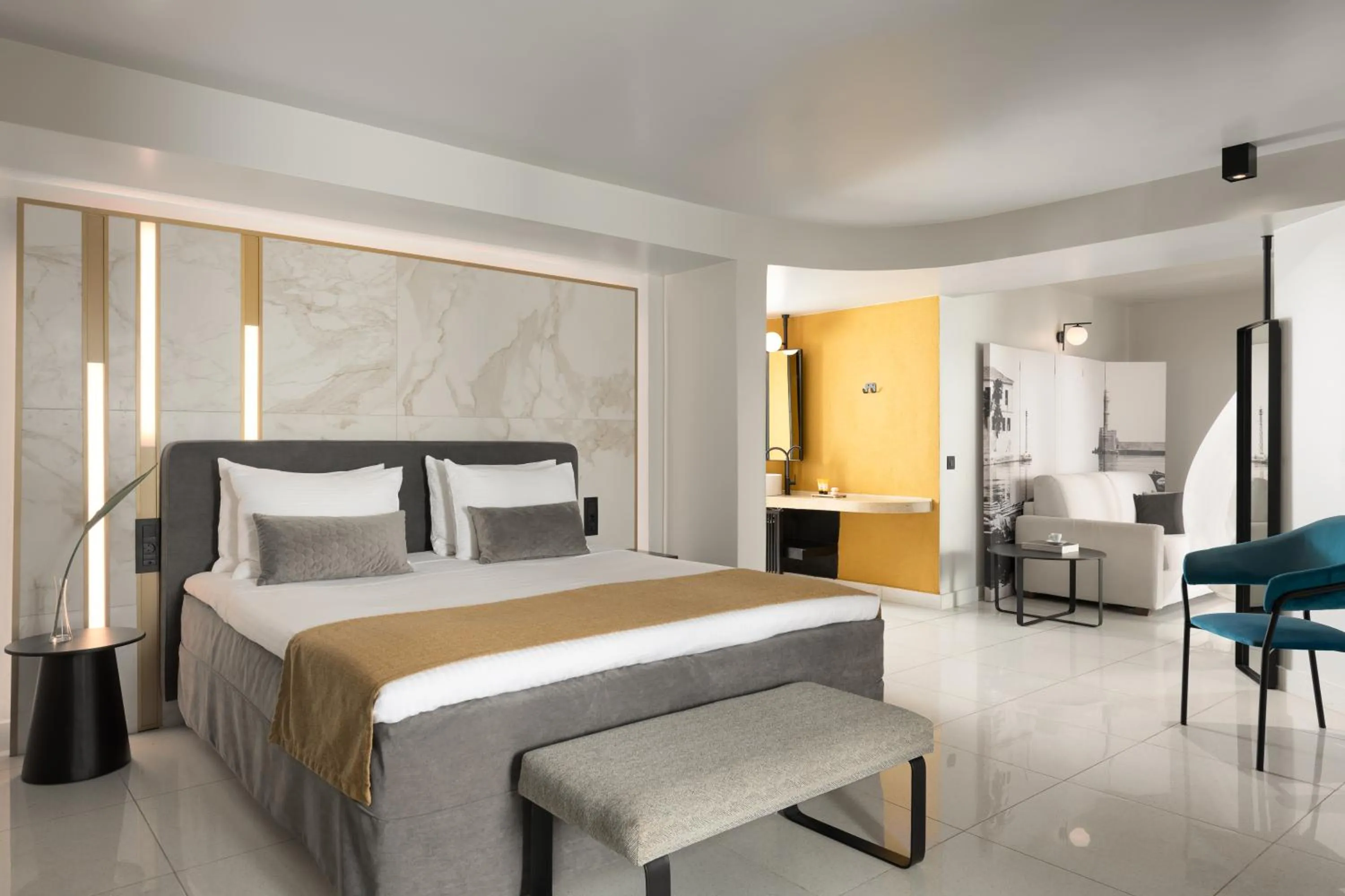 Bed in Ikaros Beach, Luxury Resort & Spa - Adults Only