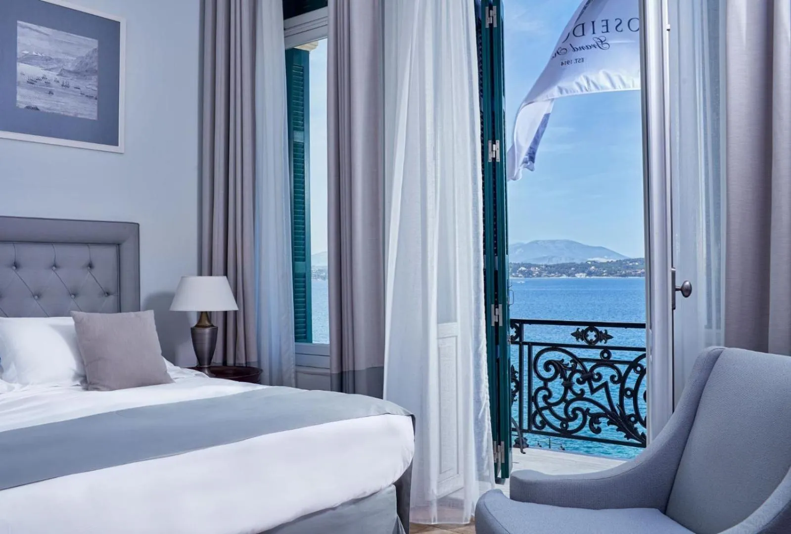 Bedroom, Bed in Poseidonion Grand Hotel