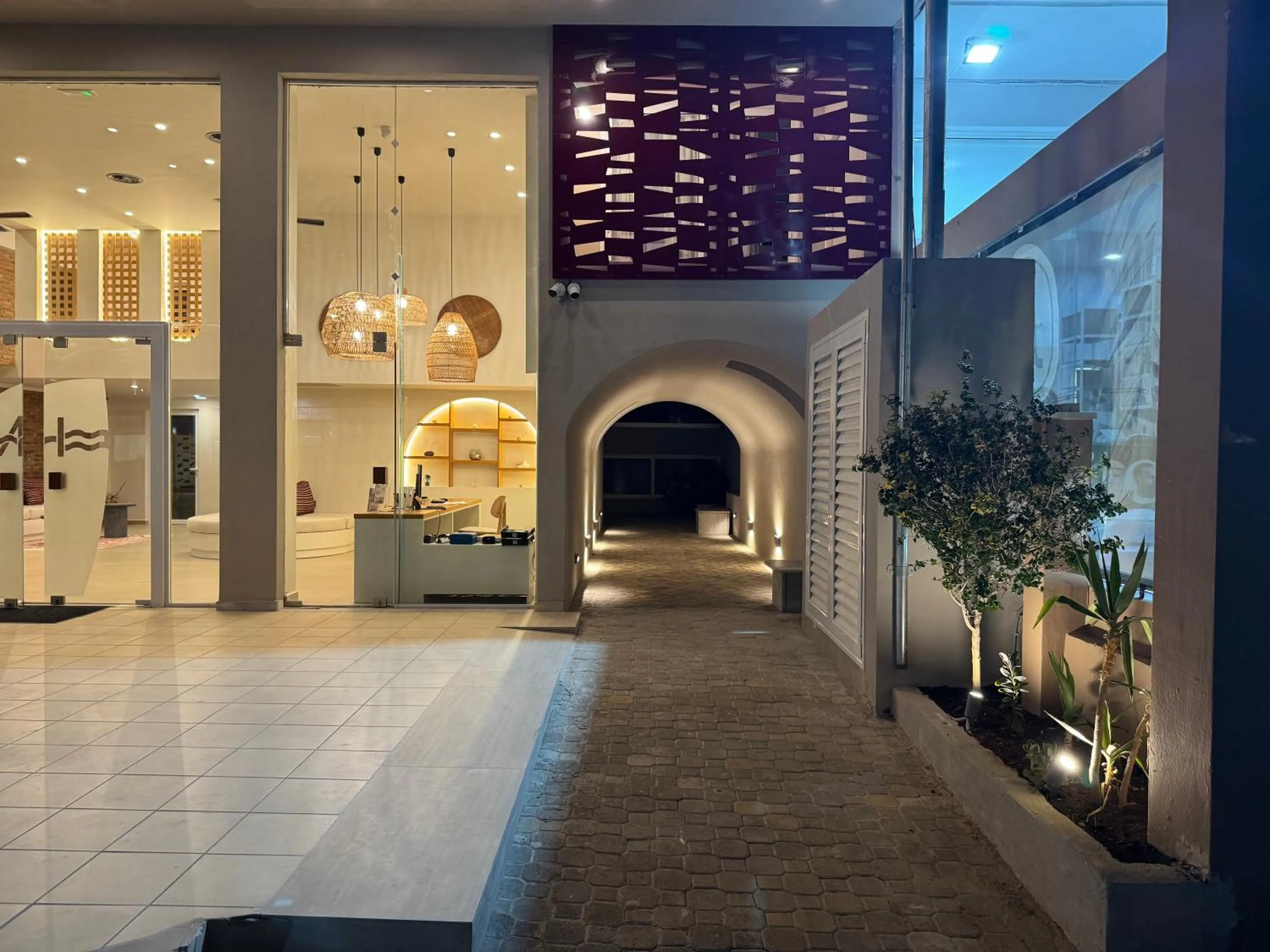 Facade/entrance in Τhe Noverian Antama Organic Beach Resort Chania