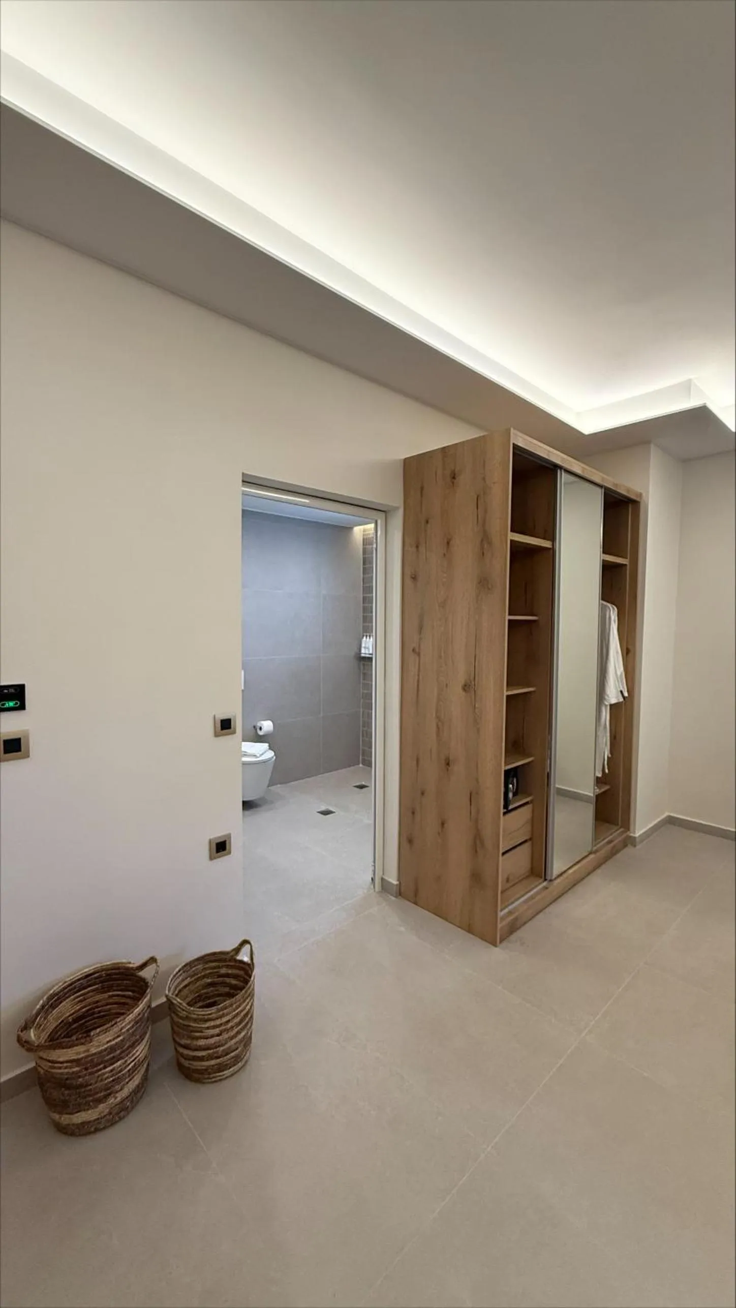 Bedroom in Τhe Noverian Antama Organic Beach Resort Chania with Outdoor Heated Pool