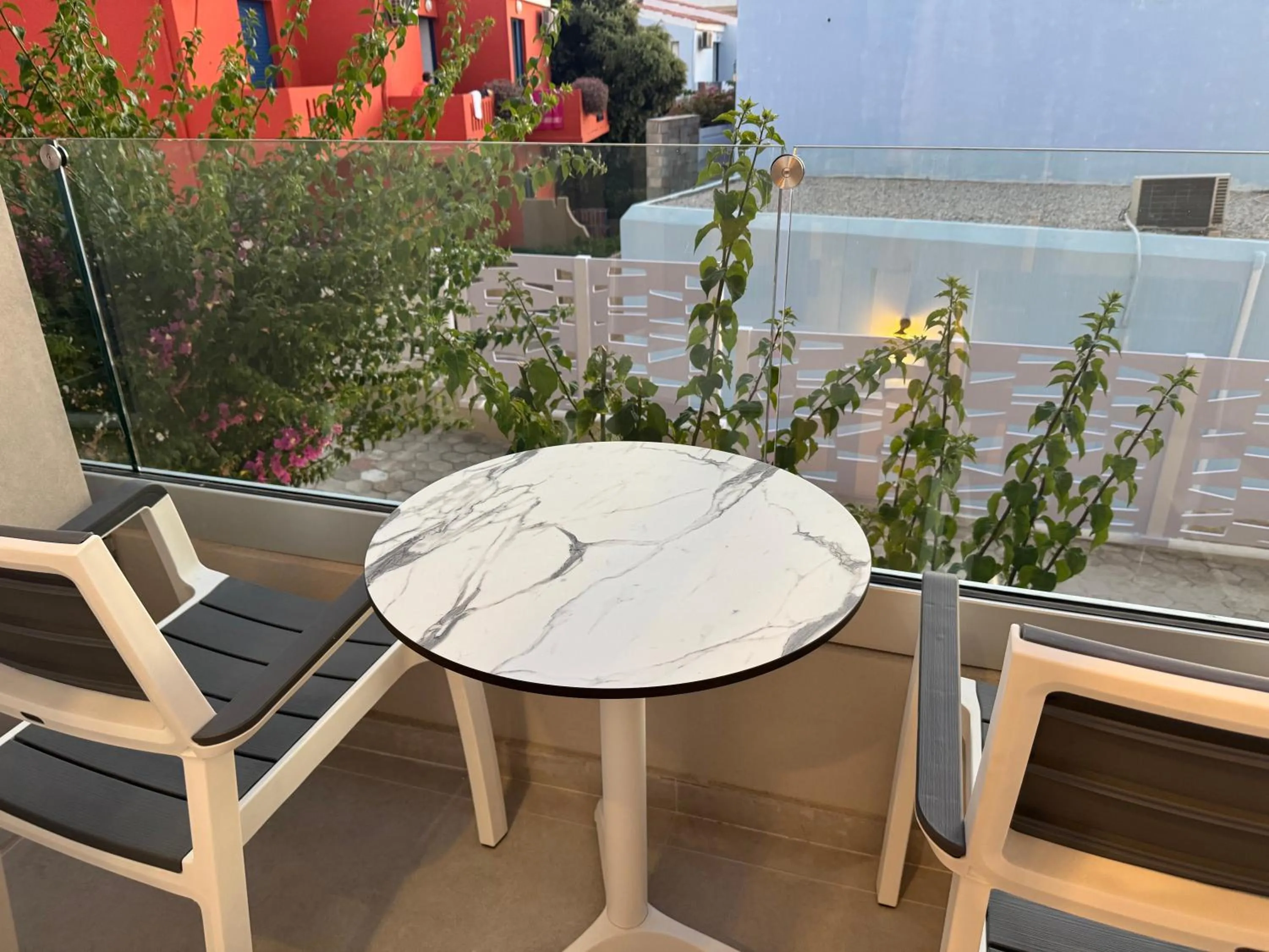 Balcony/Terrace in Τhe Noverian Antama Organic Beach Resort Chania