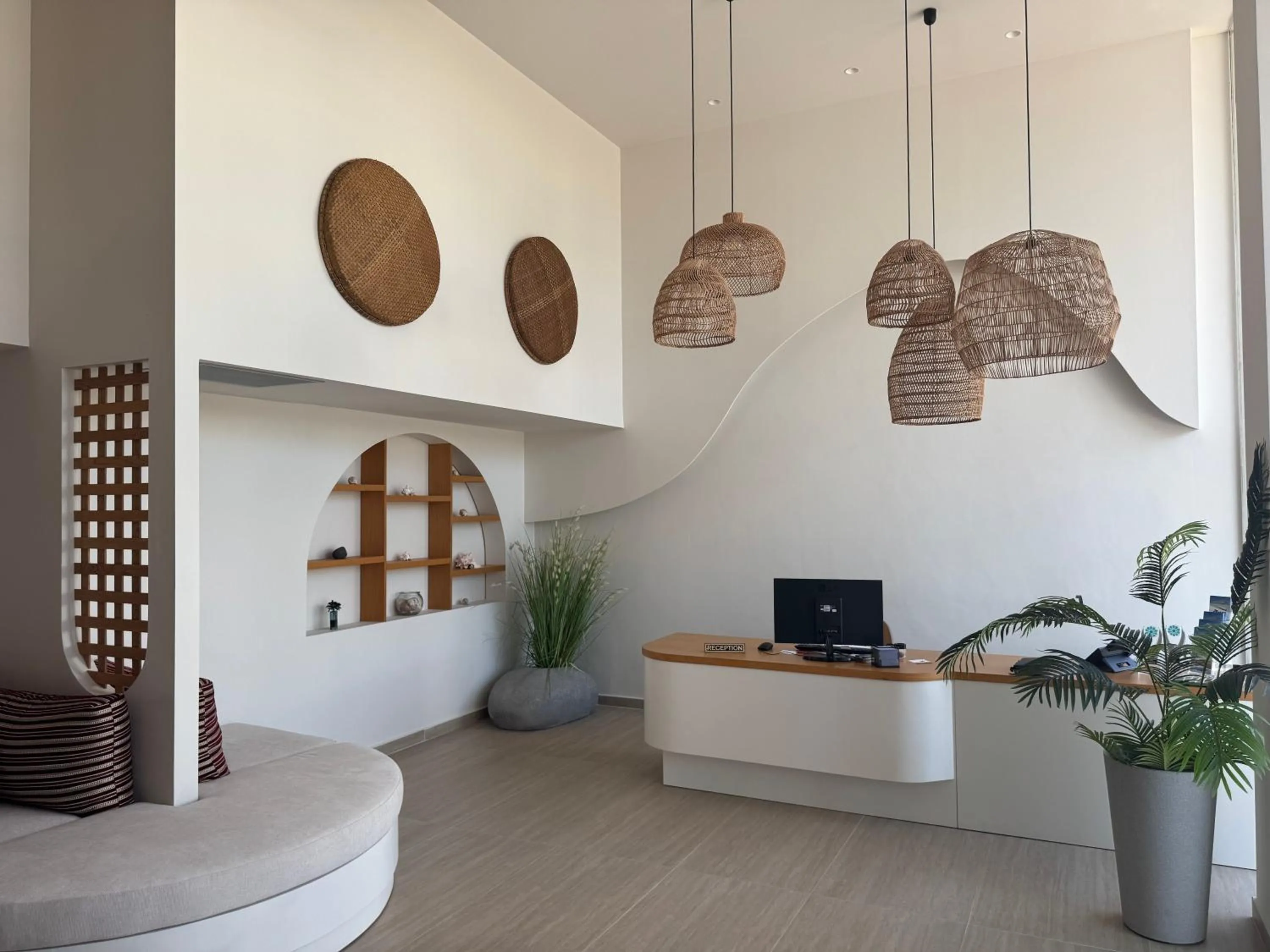 Lobby or reception in Τhe Noverian Antama Organic Beach Resort Chania