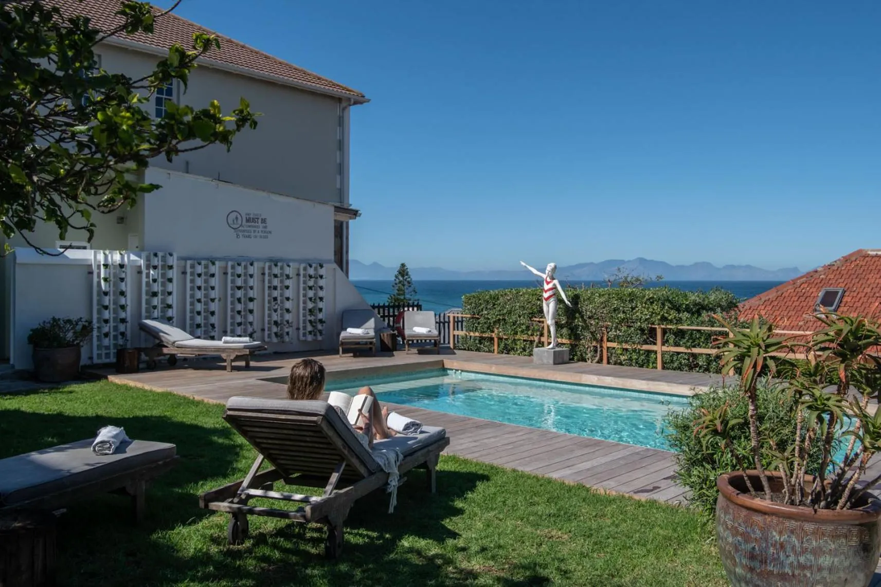 Pool view in Chartfield Guesthouse