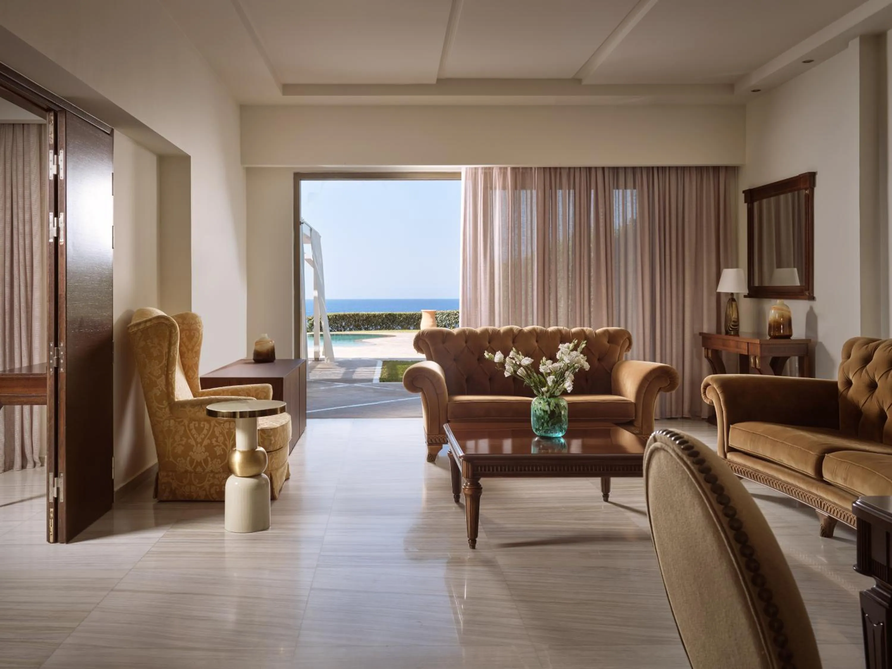 Living room in The Royal Blue a Luxury Beach Resort