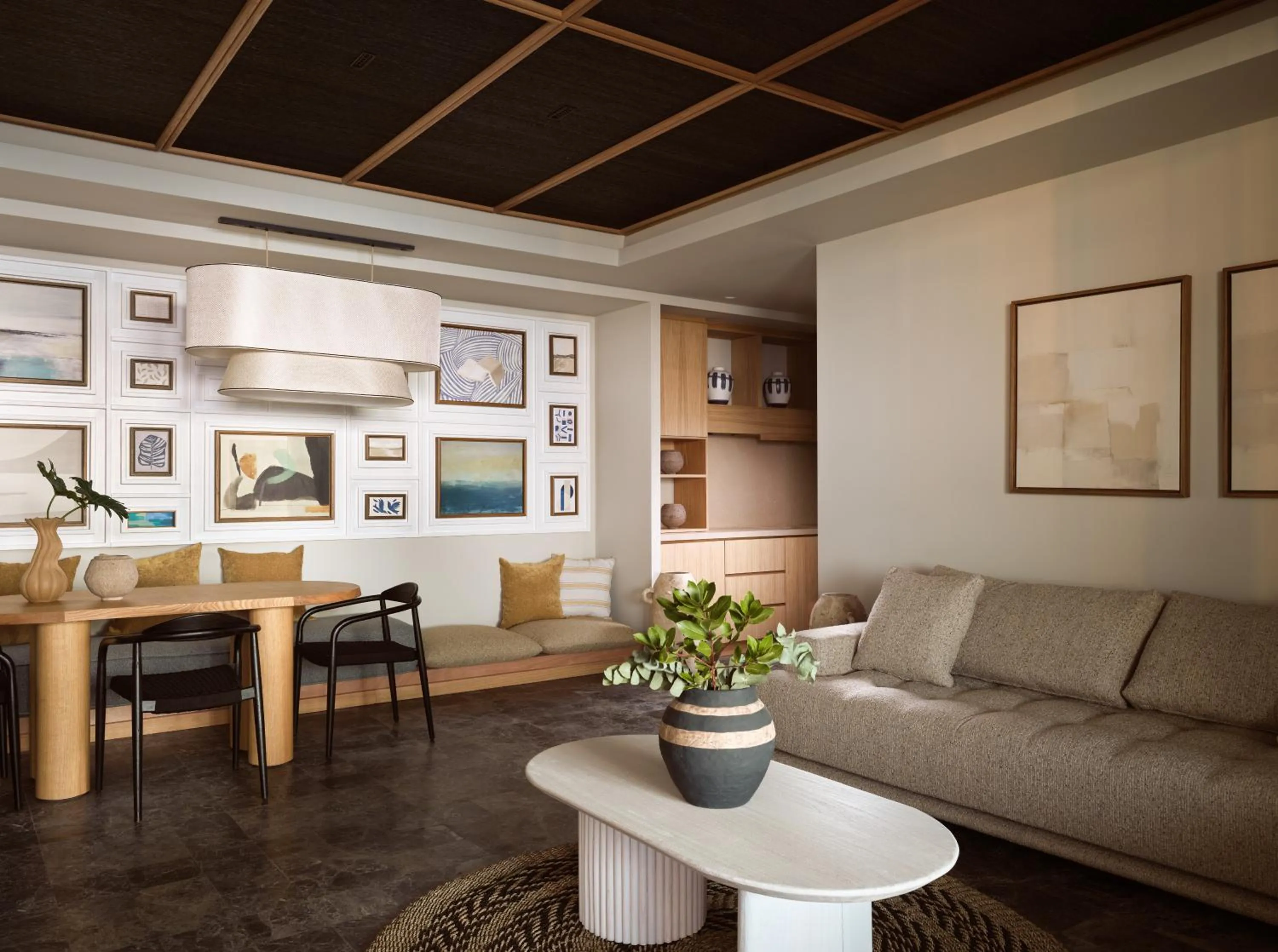 Living room in The Royal Blue a Luxury Beach Resort