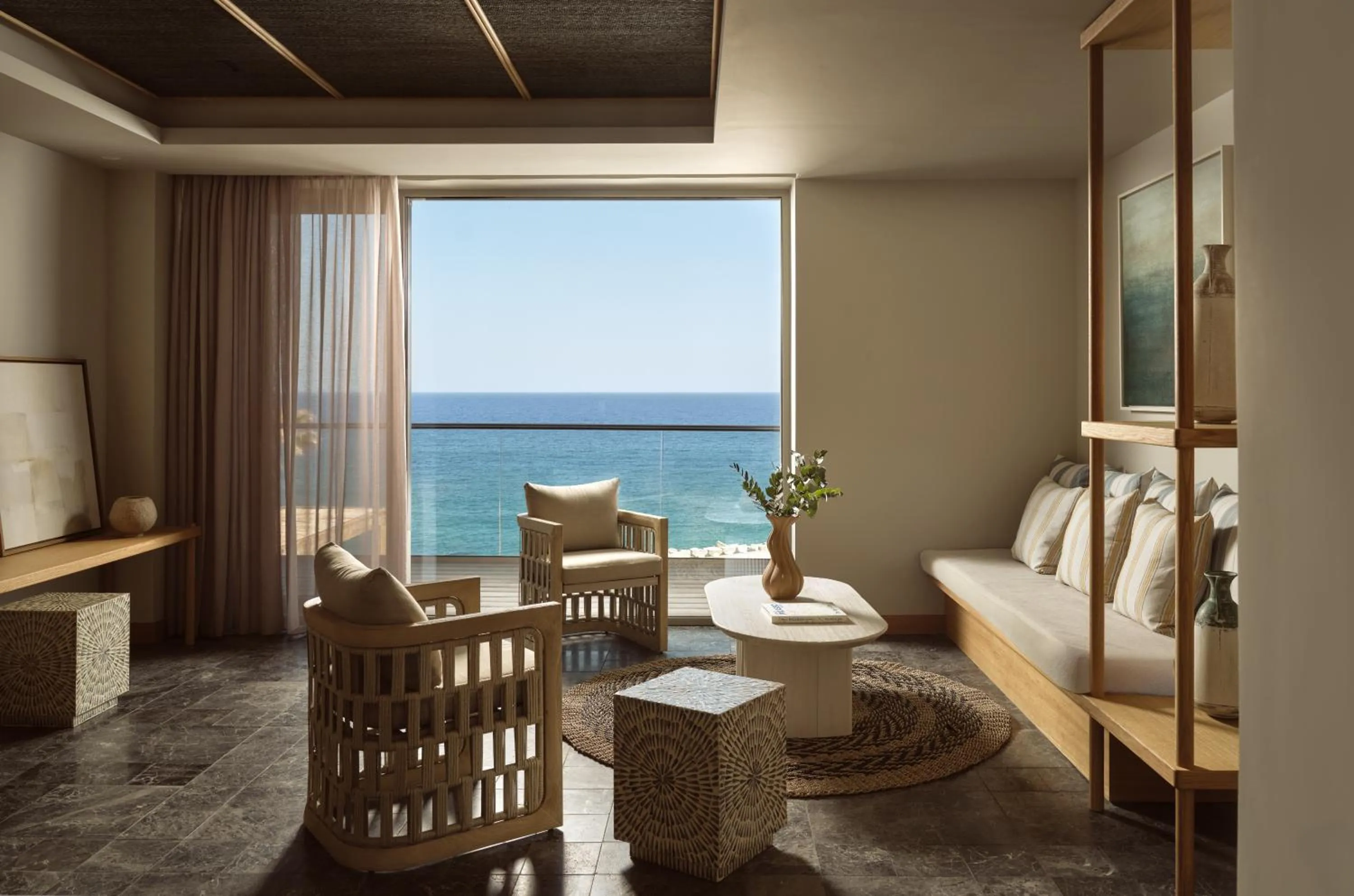 Seating area in The Royal Blue a Luxury Beach Resort