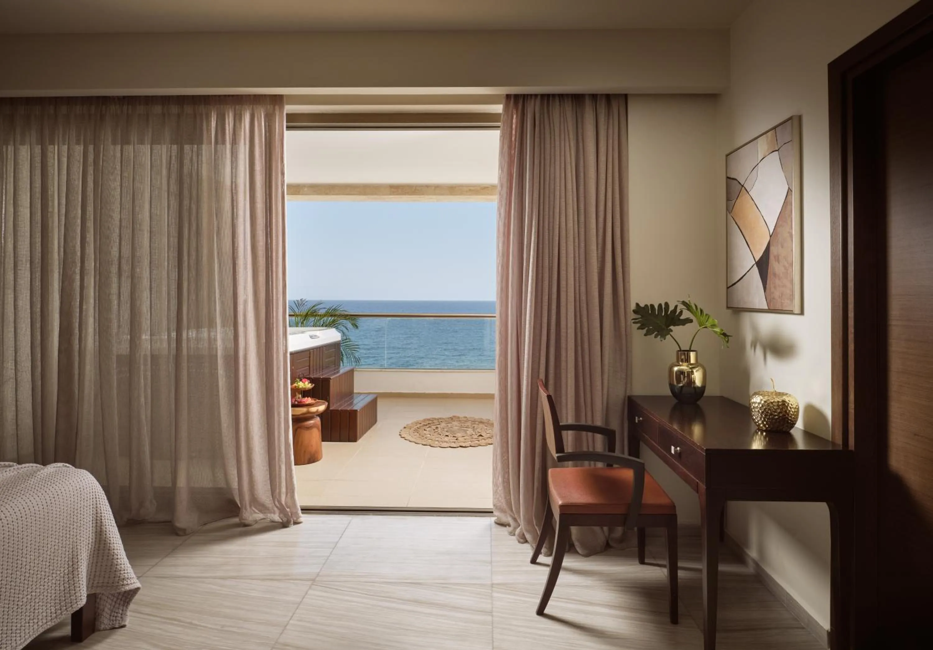 Bedroom, Bed in The Royal Blue a Luxury Beach Resort