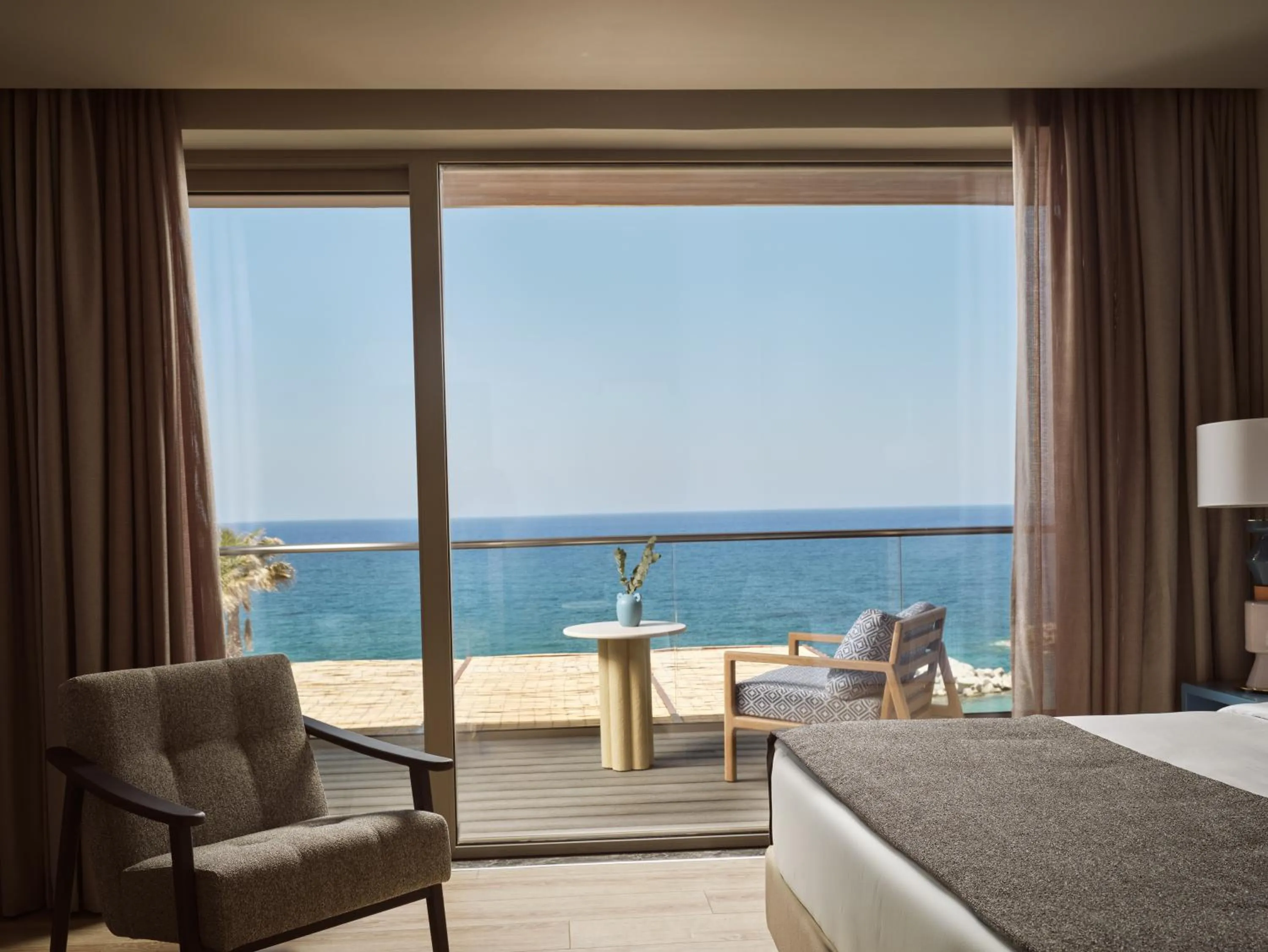 View (from property/room), Bed in The Royal Blue a Luxury Beach Resort