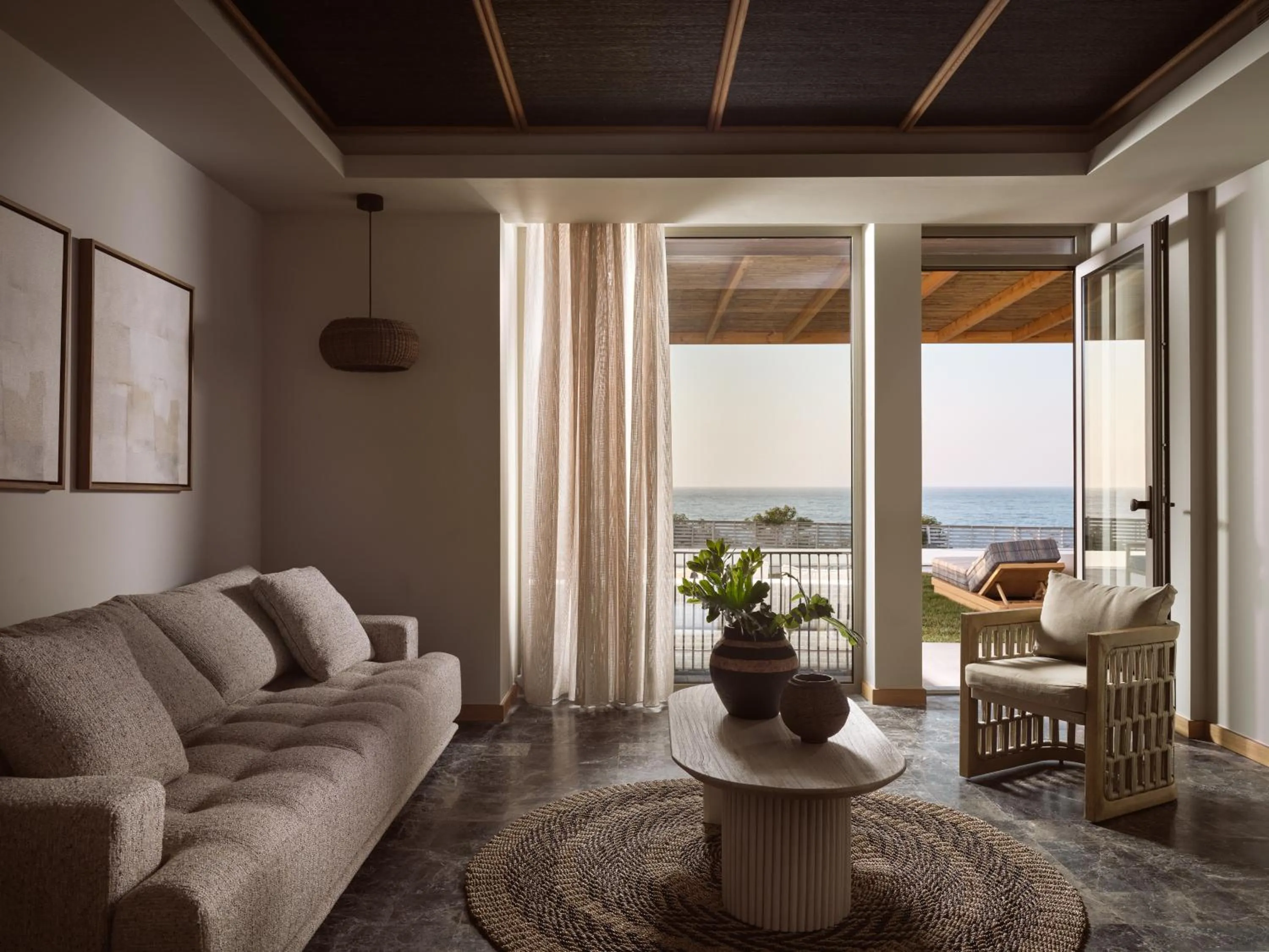 Living room in The Royal Blue a Luxury Beach Resort