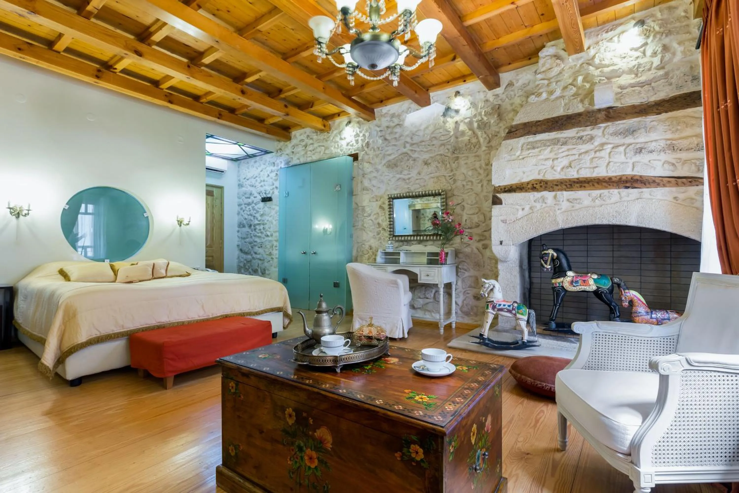 Bed in Avli Lounge Apartments