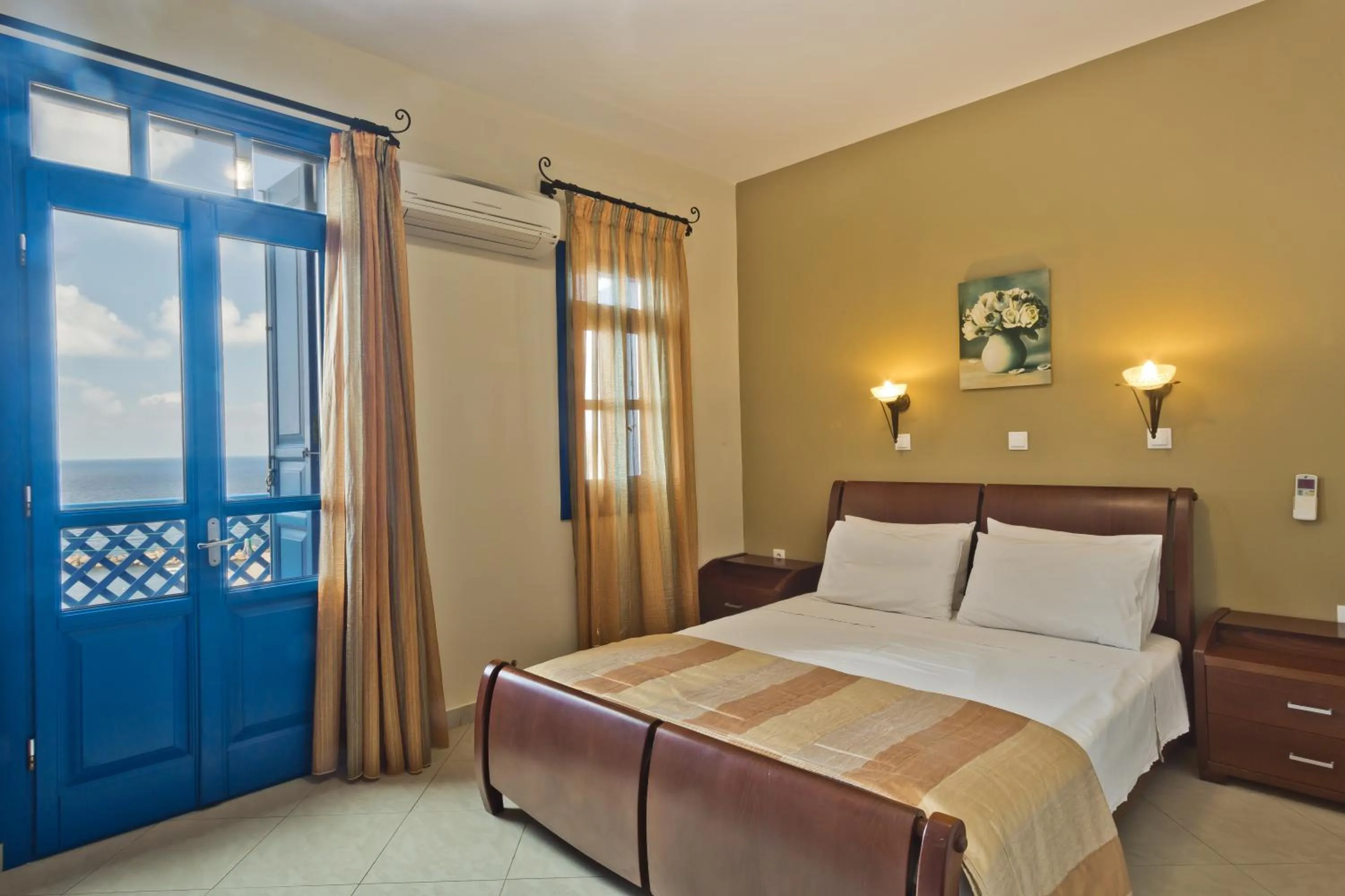 Bed in Alkioni Hotel