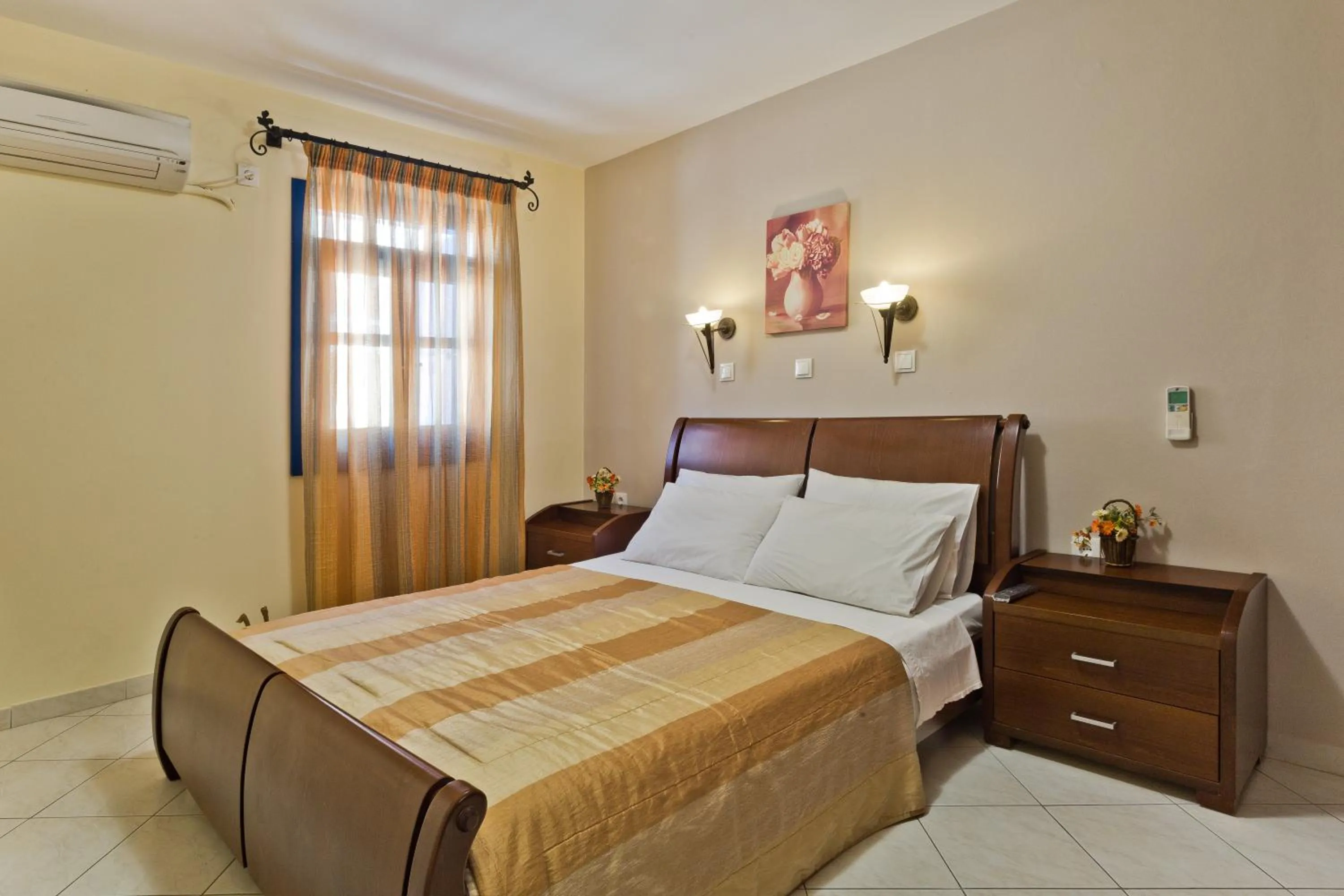 Bed in Alkioni Hotel