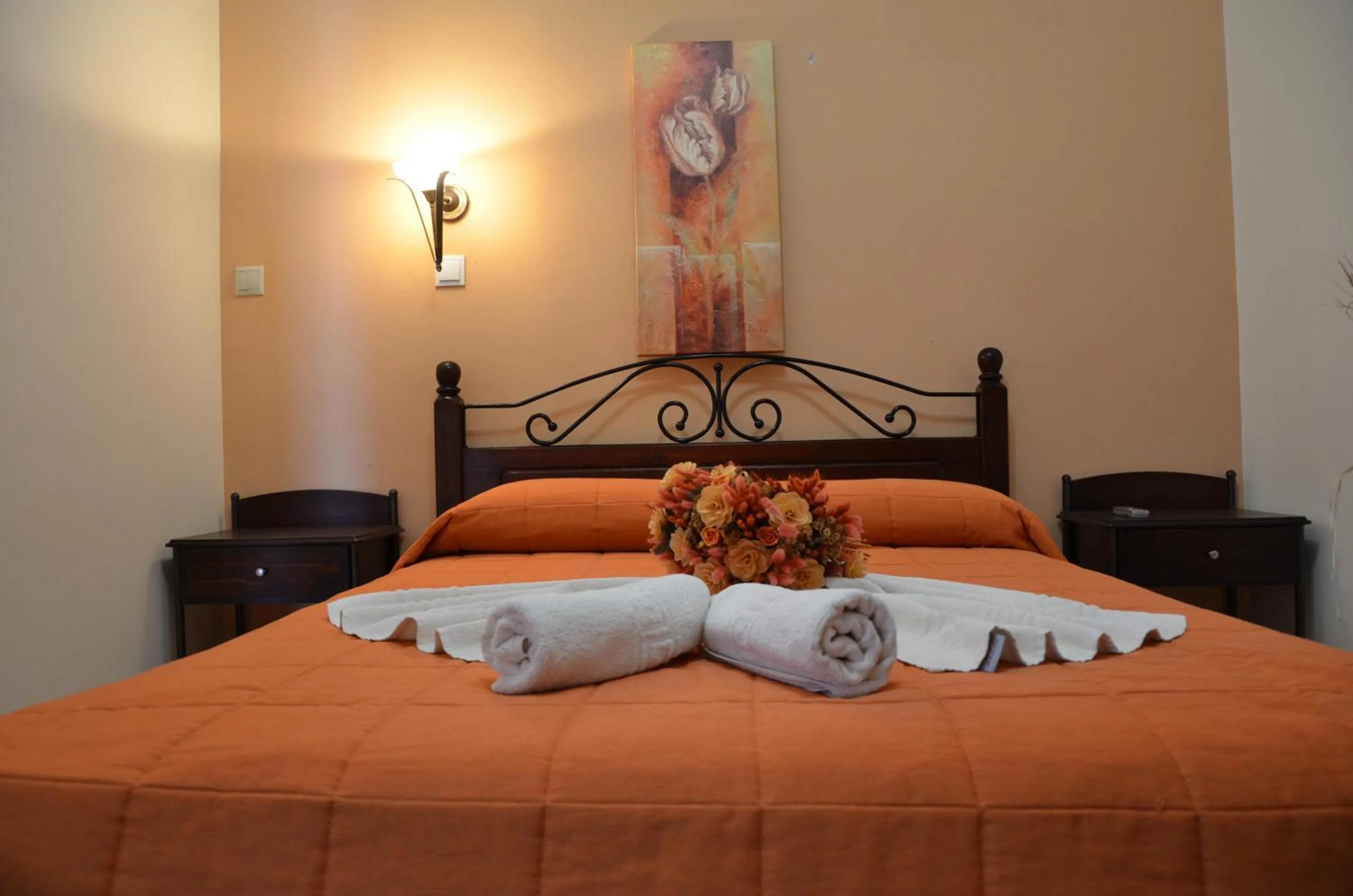 Bed in Alkioni Hotel