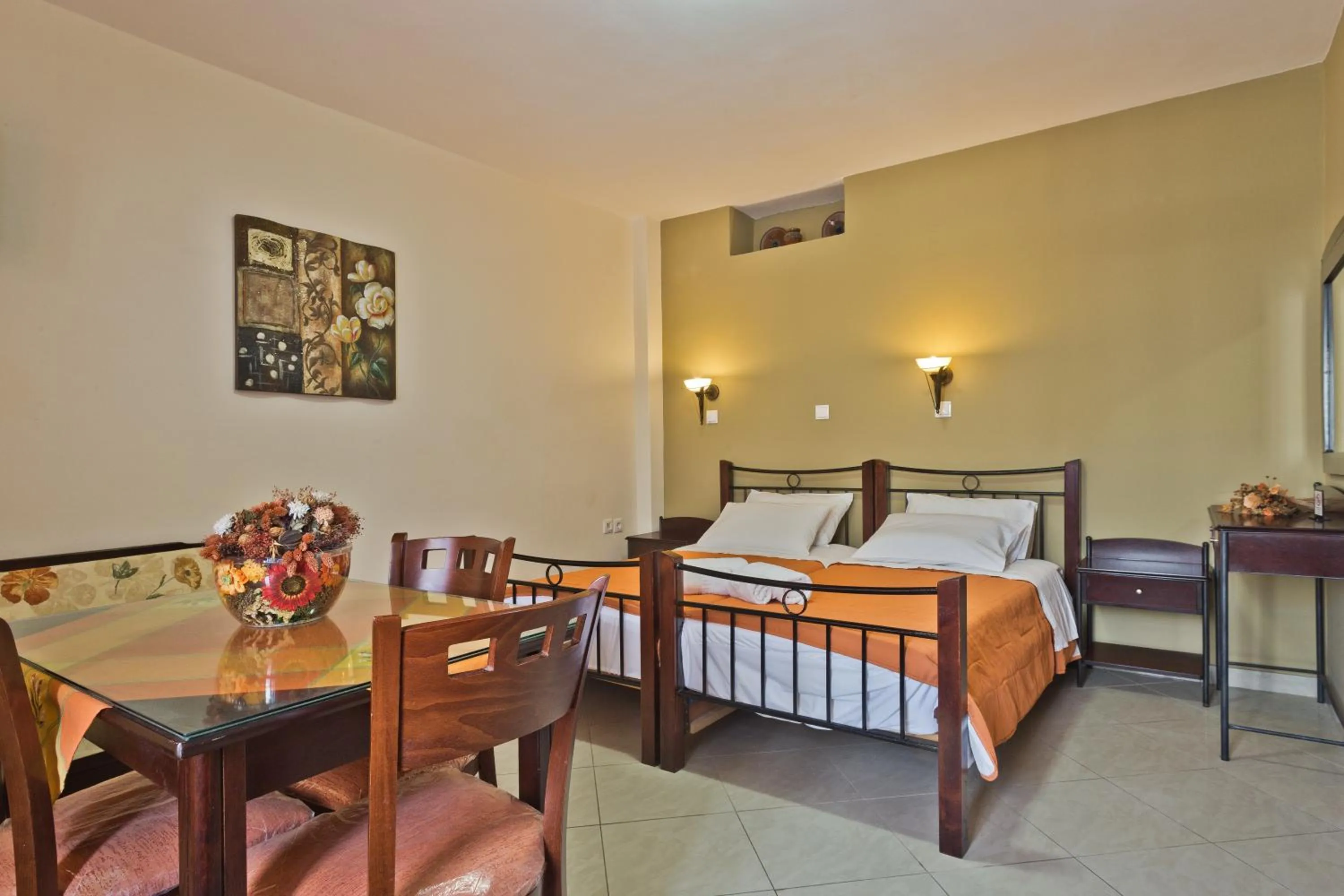 Bed in Alkioni Hotel