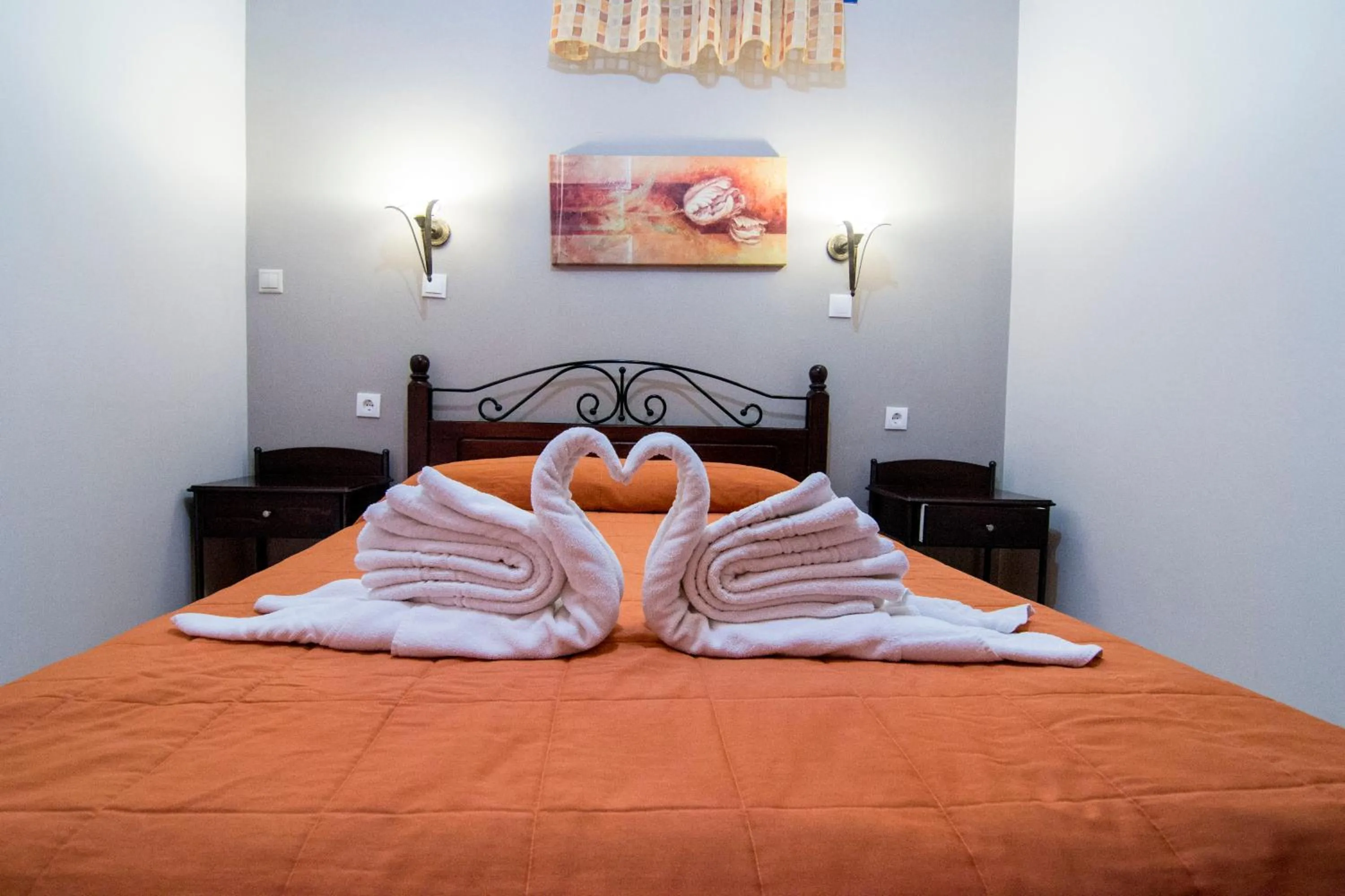 Bed in Alkioni Hotel