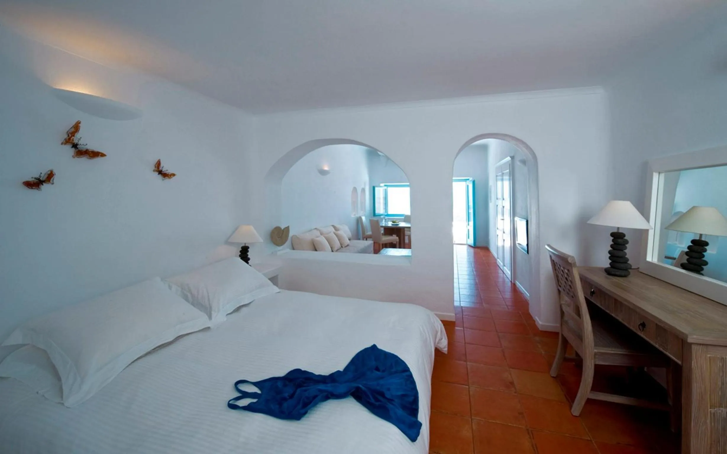 Bed in White Santorini