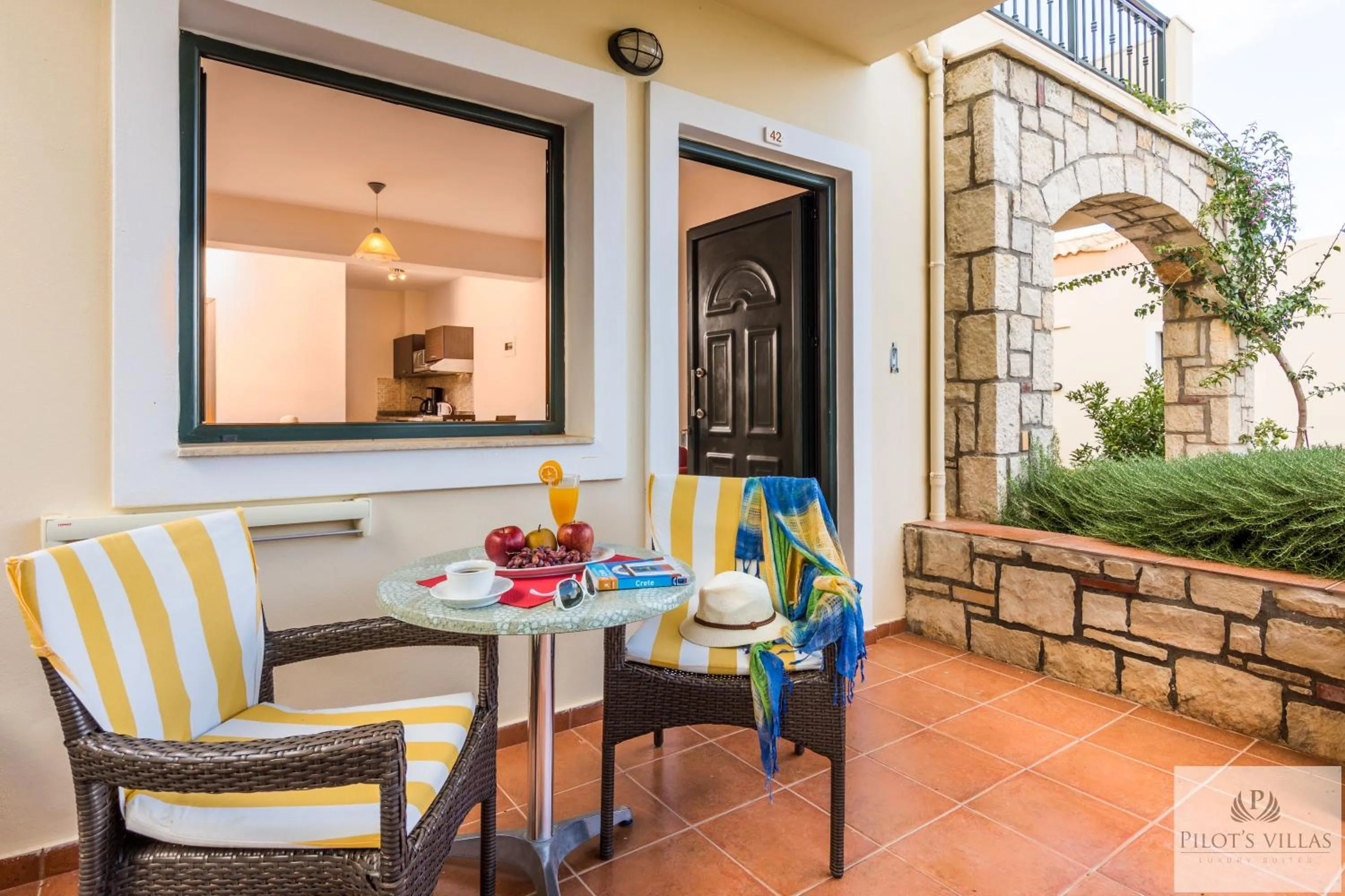 Patio in Pilot's Villas Luxury Suites