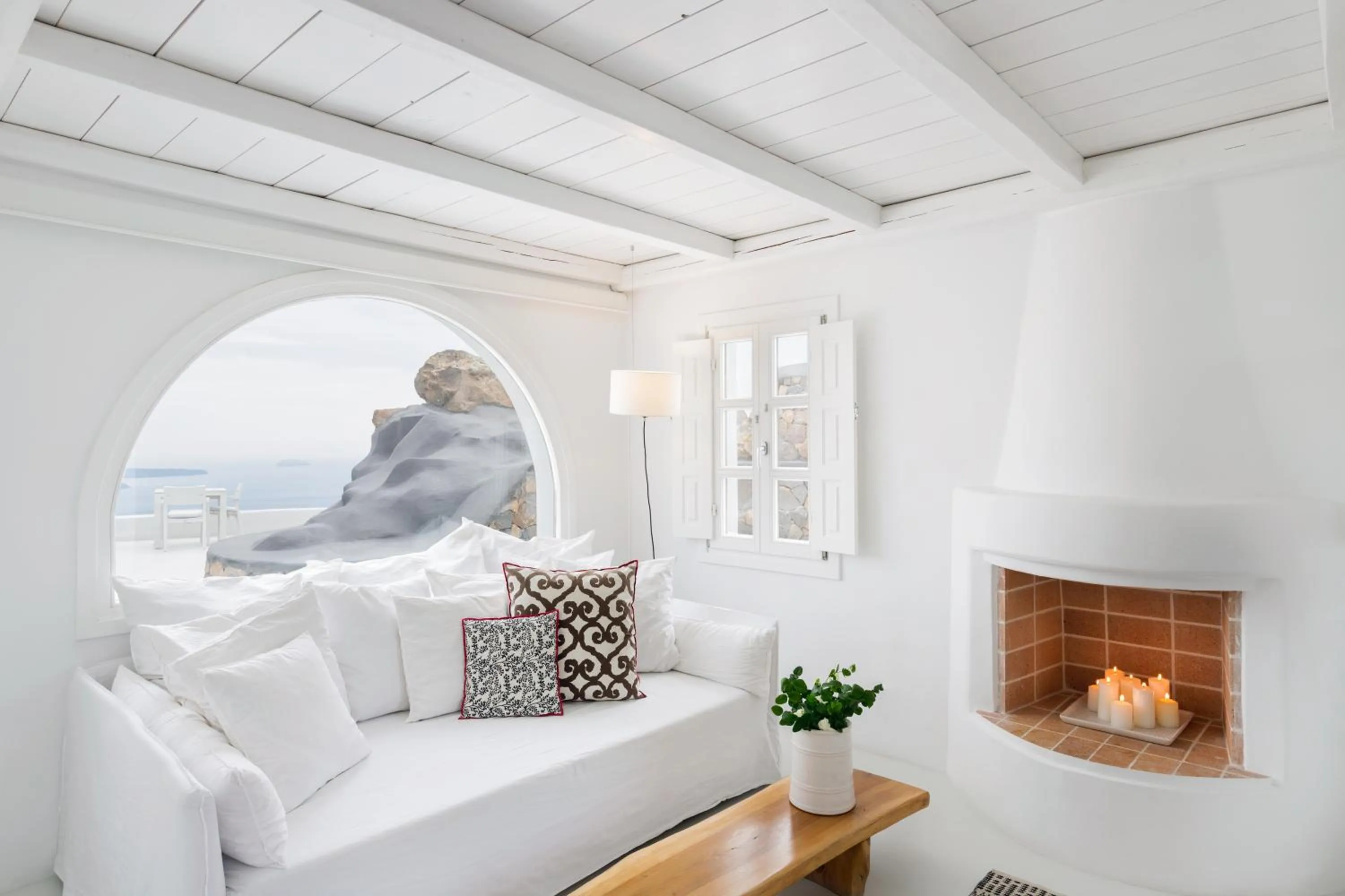 Living room in Aenaon Villas