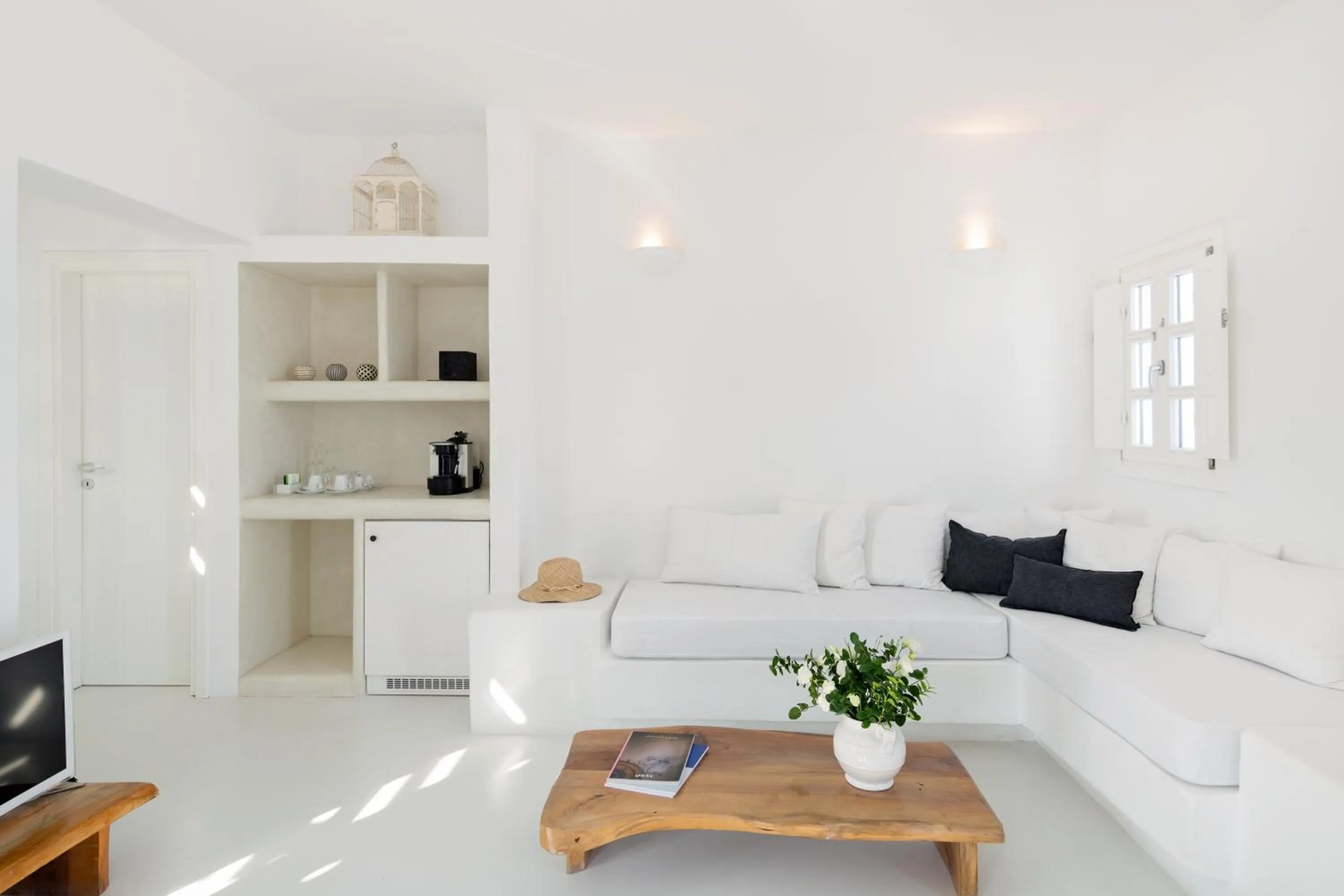 Living room in Aenaon Villas