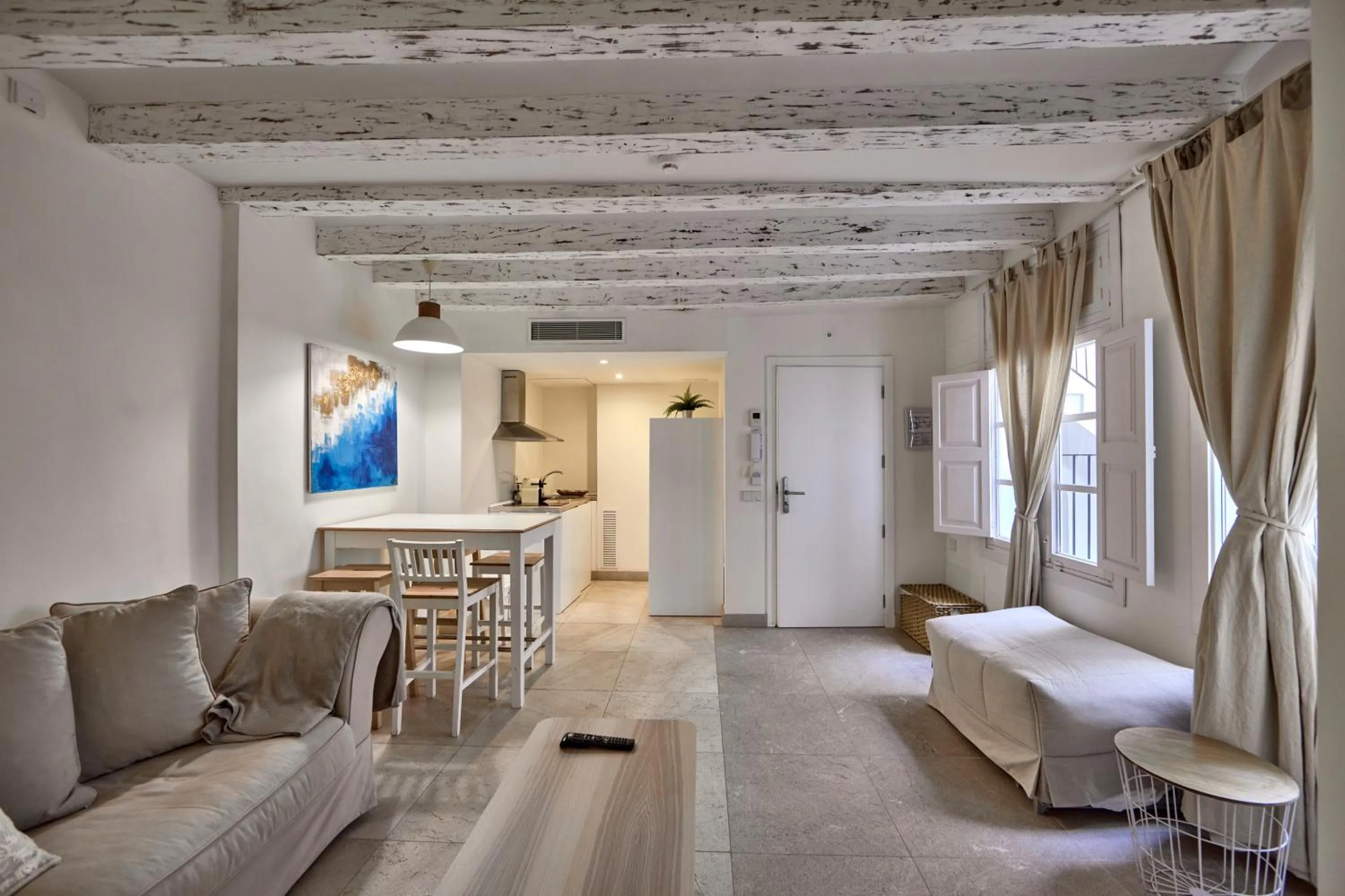 Kitchen or kitchenette, Bed in Can Savella - Turismo de Interior