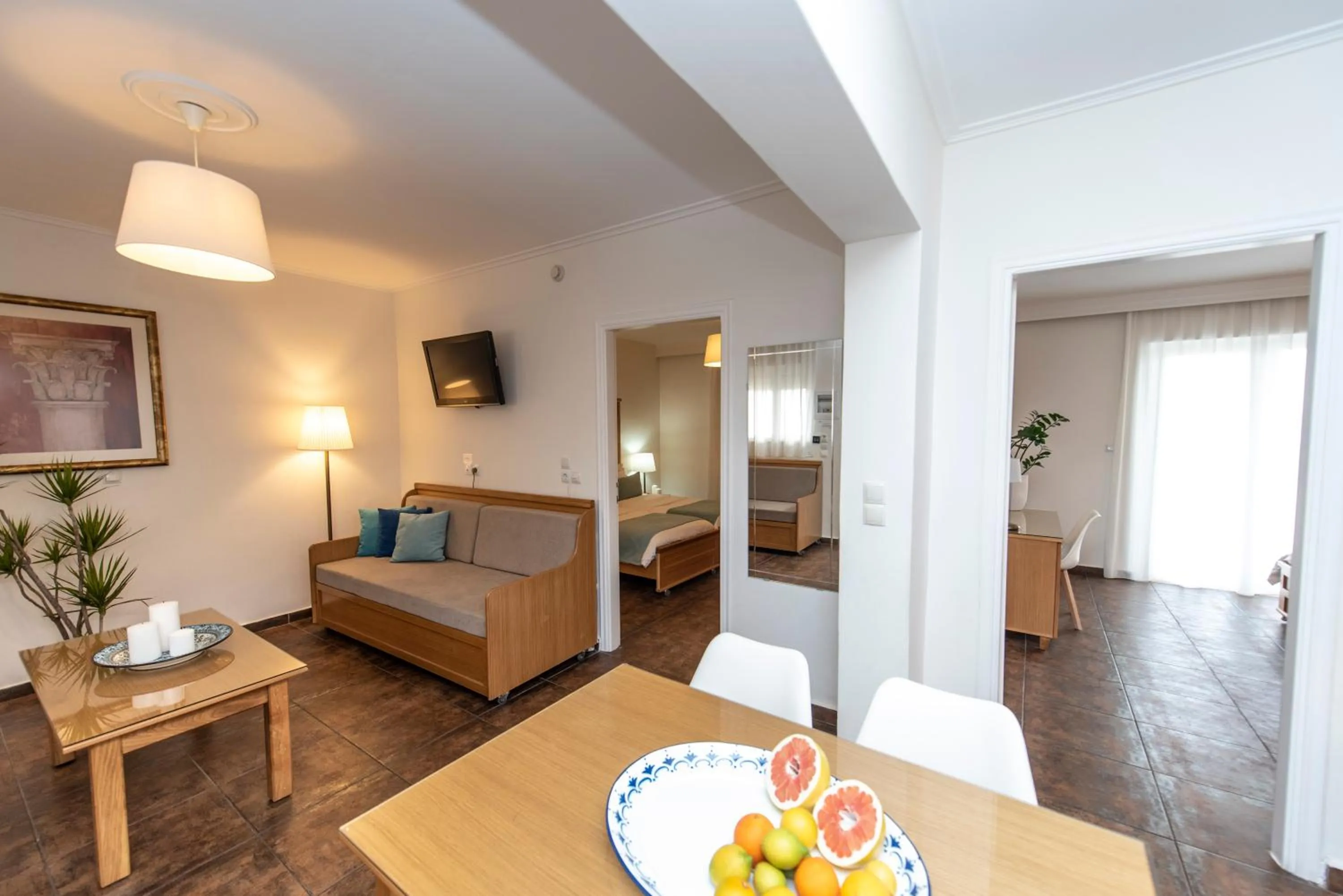 Bed in Peridis Family Resort